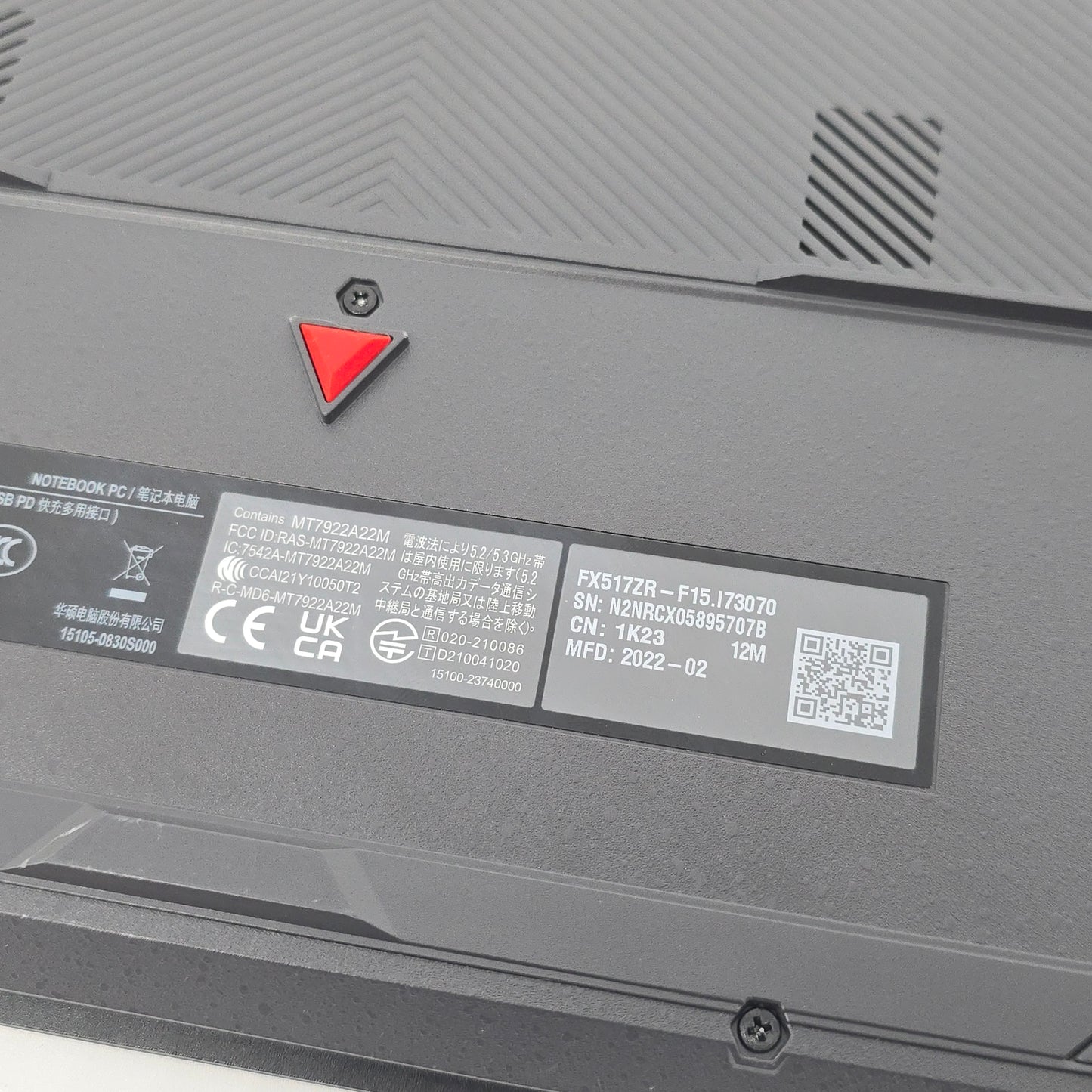 ASUS TUF DASH F15, RTX 3070, Intel i7-12650H, 1.5TB NVMe, 144Hz Gaming Laptop