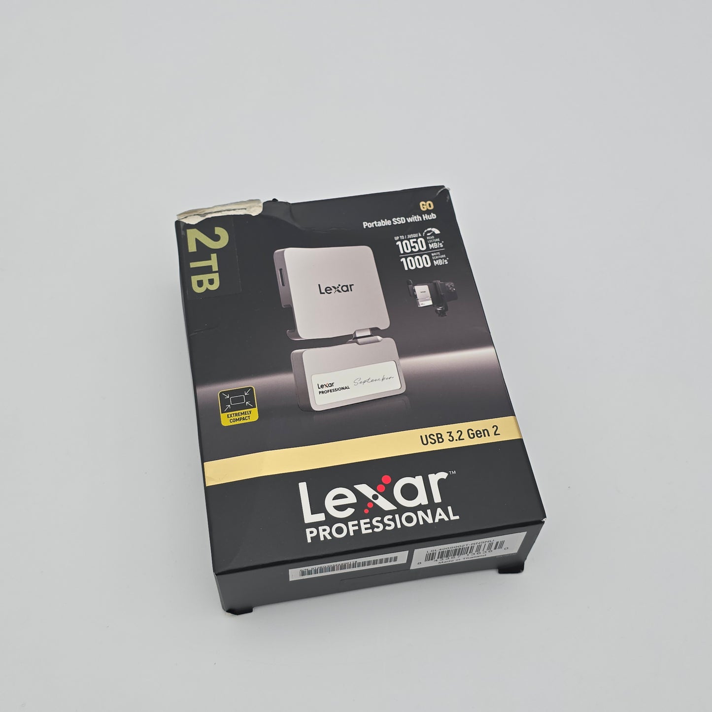 Lexar Professional Go 2TB, Portable SSD Storage with Hub