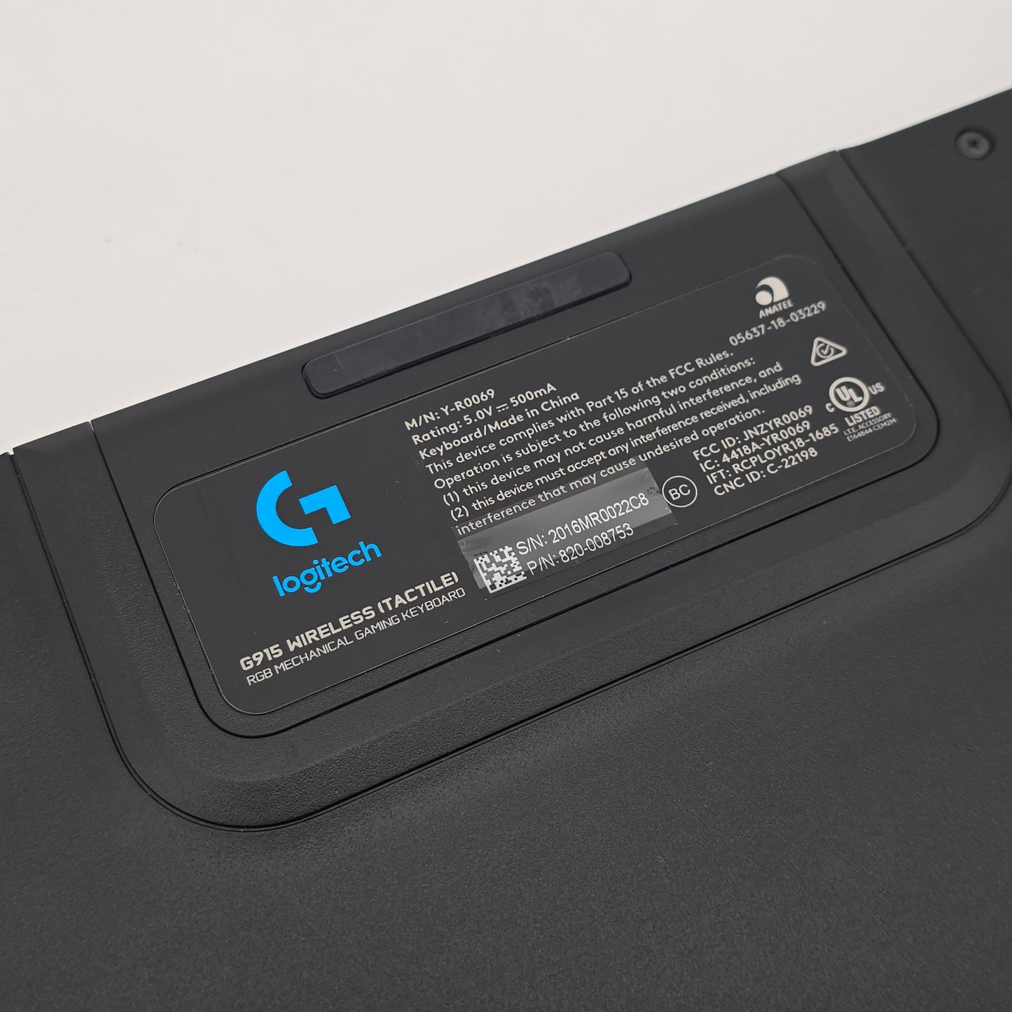 Logitech G915 Wireless Tactile RGB Mechanical Gaming Keyboard