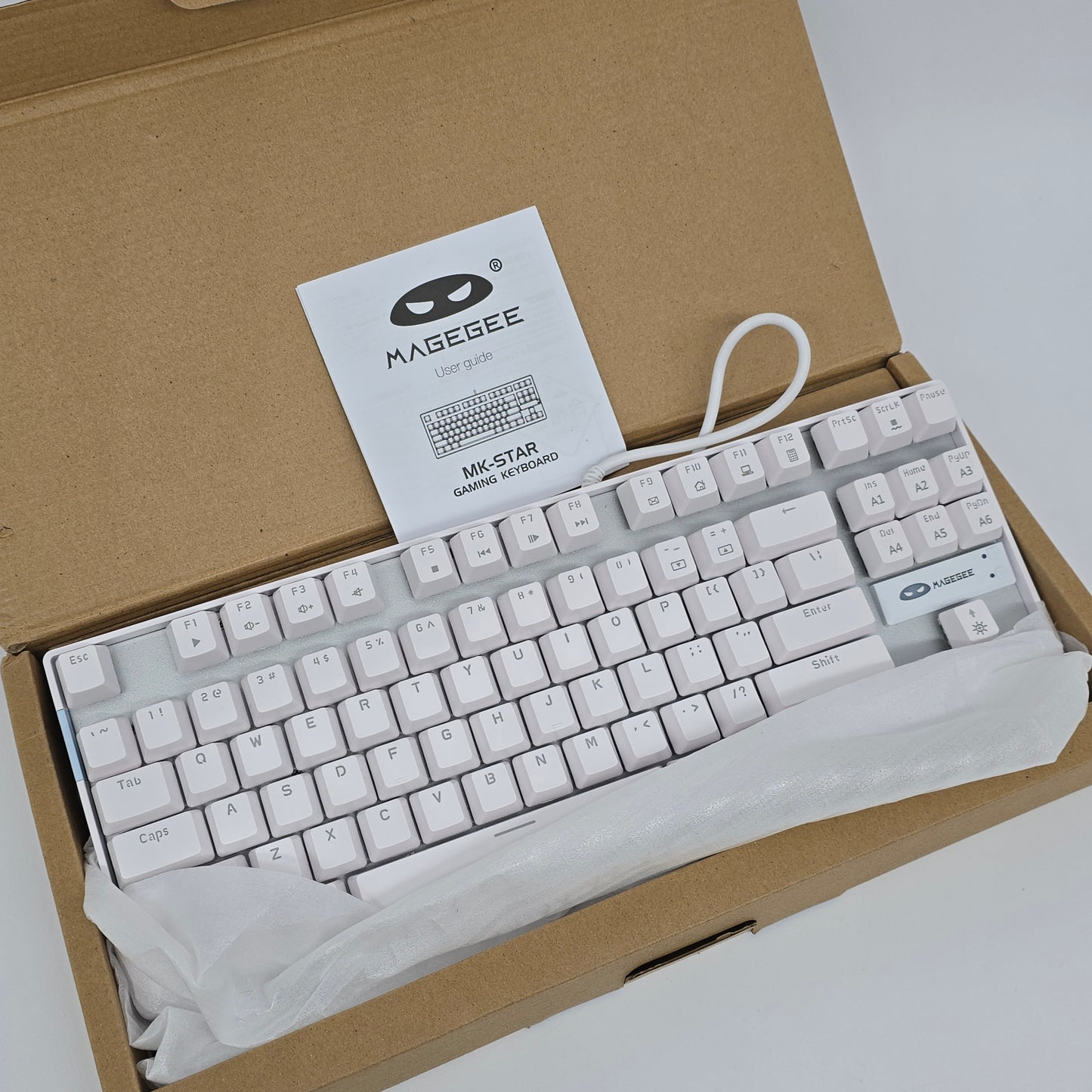 Magegee White Mechanical RGB Gaming Keyboard