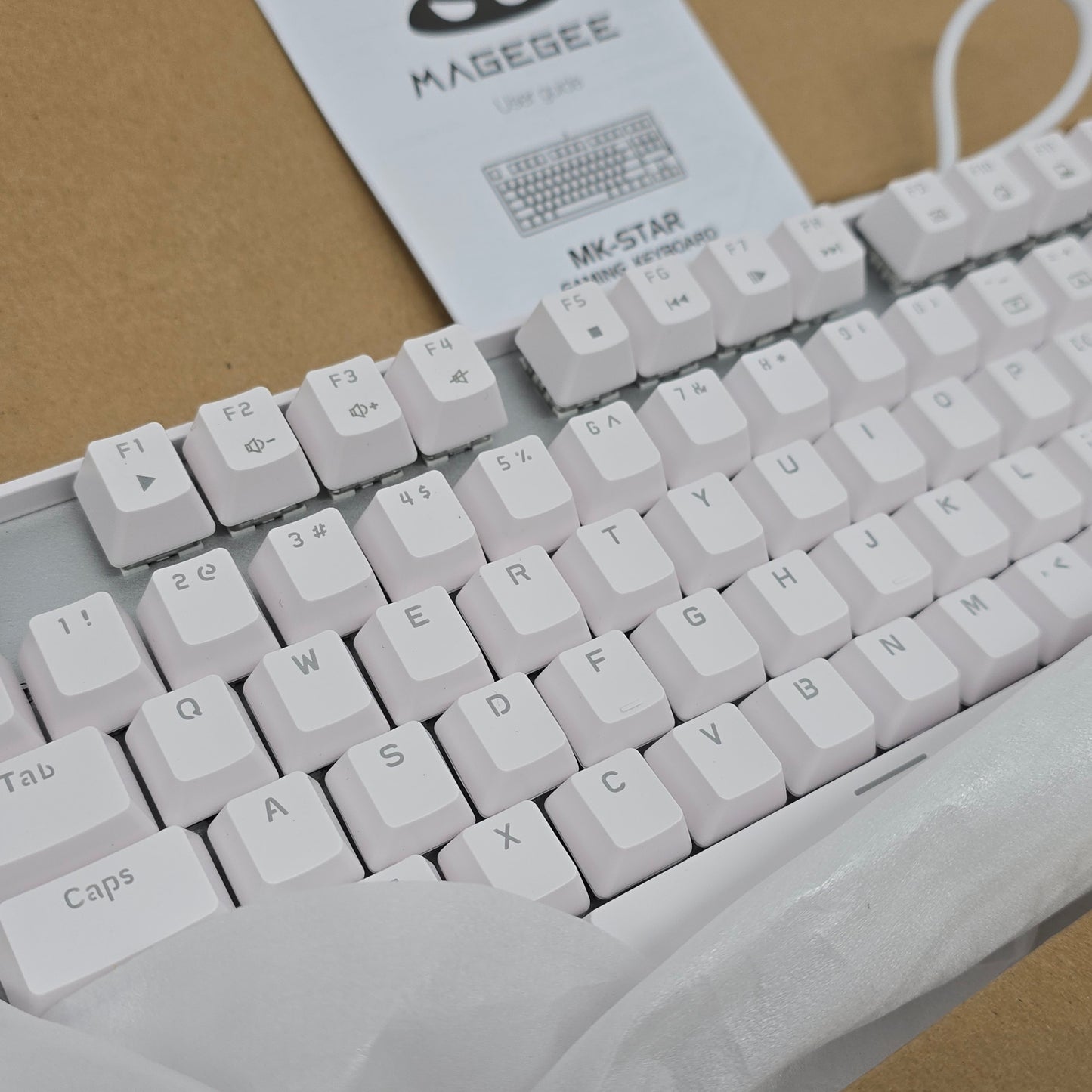Magegee White Mechanical RGB Gaming Keyboard