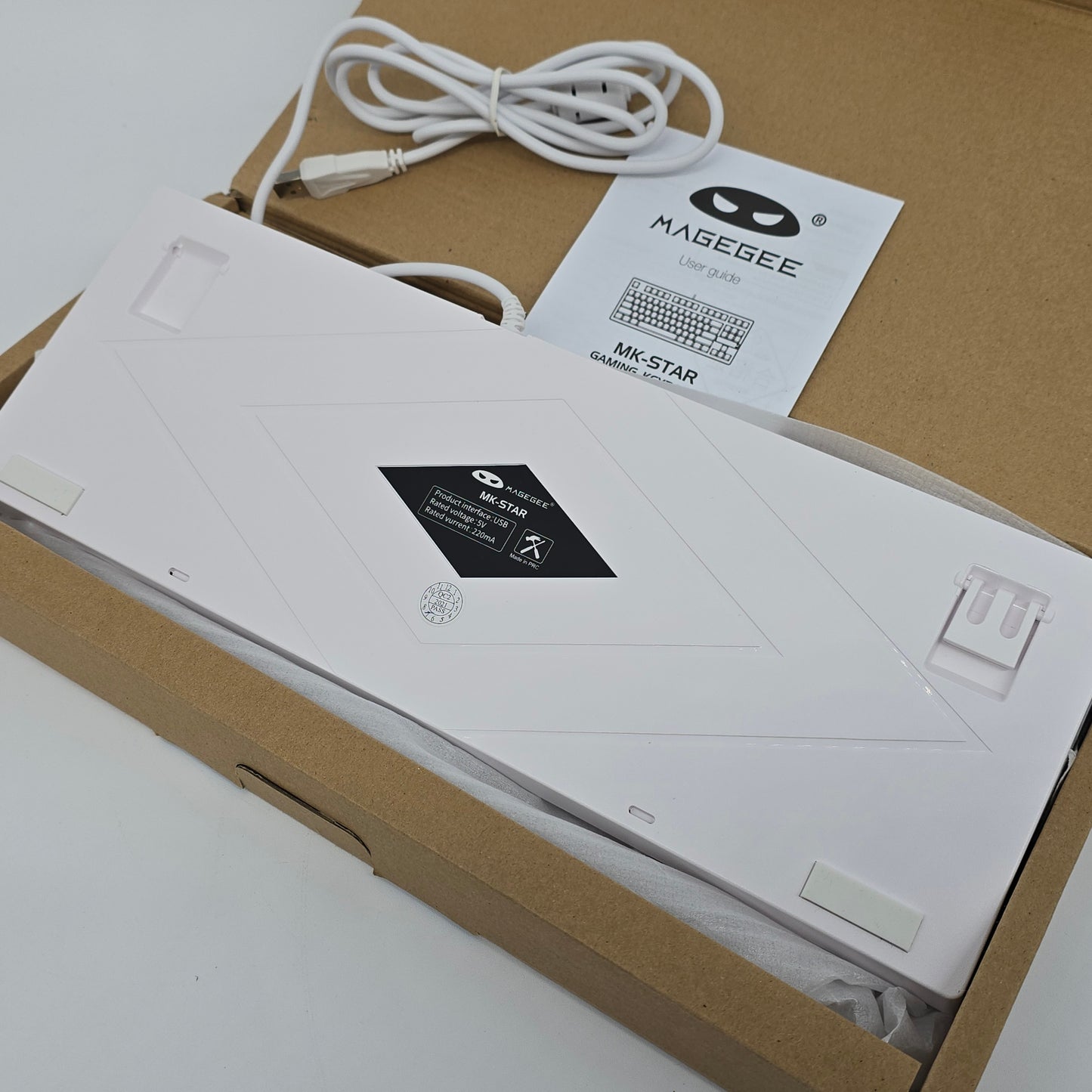 Magegee White Mechanical RGB Gaming Keyboard