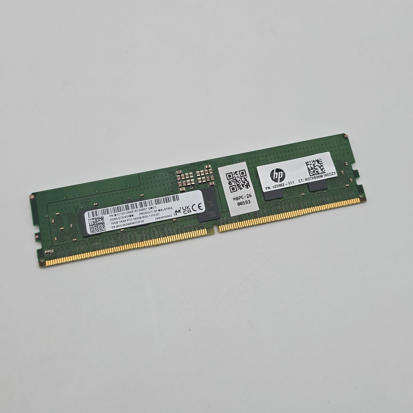 Micron 16GB DDR5, 5600MHz, Server Workstation Memory RAM