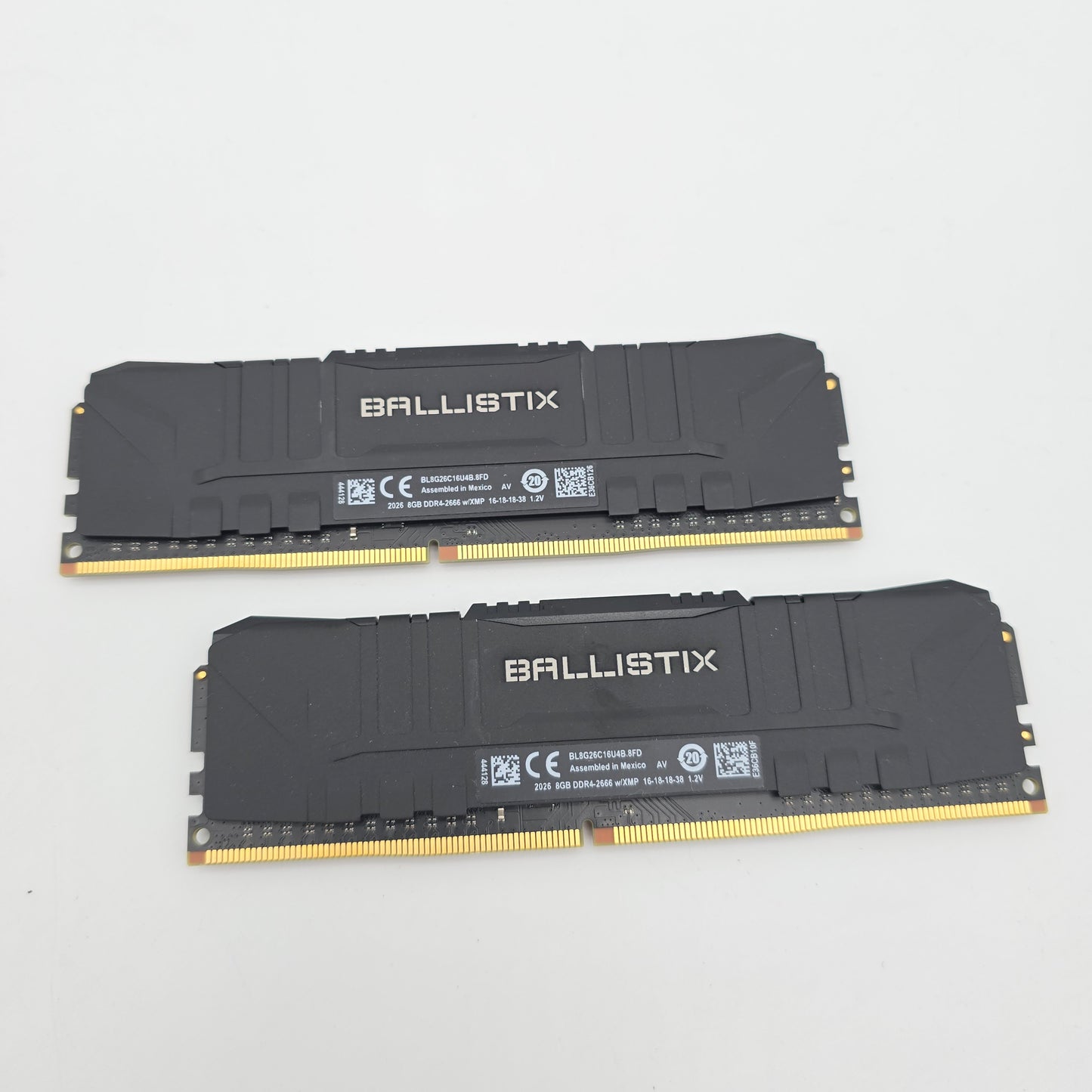 Micron Crucial Ballistix 16GB DDR4, 2666MHz, CL16-18-18-38, Desktop Gaming Memory RAM