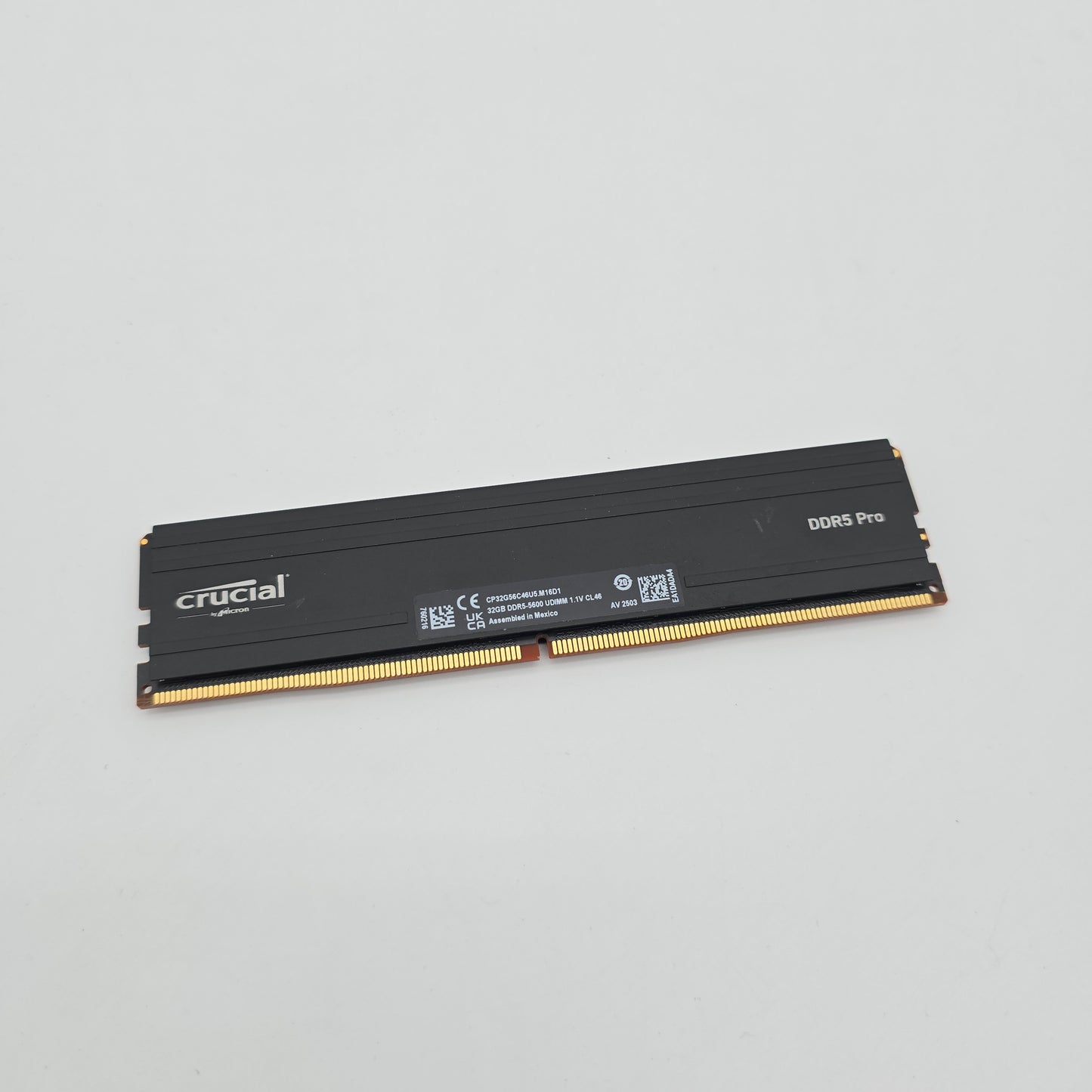 Micron Crucial DDR5 Pro 32GB DDR5, 5600MHz, CL46, Desktop Gaming Memory RAM (1x32GB)