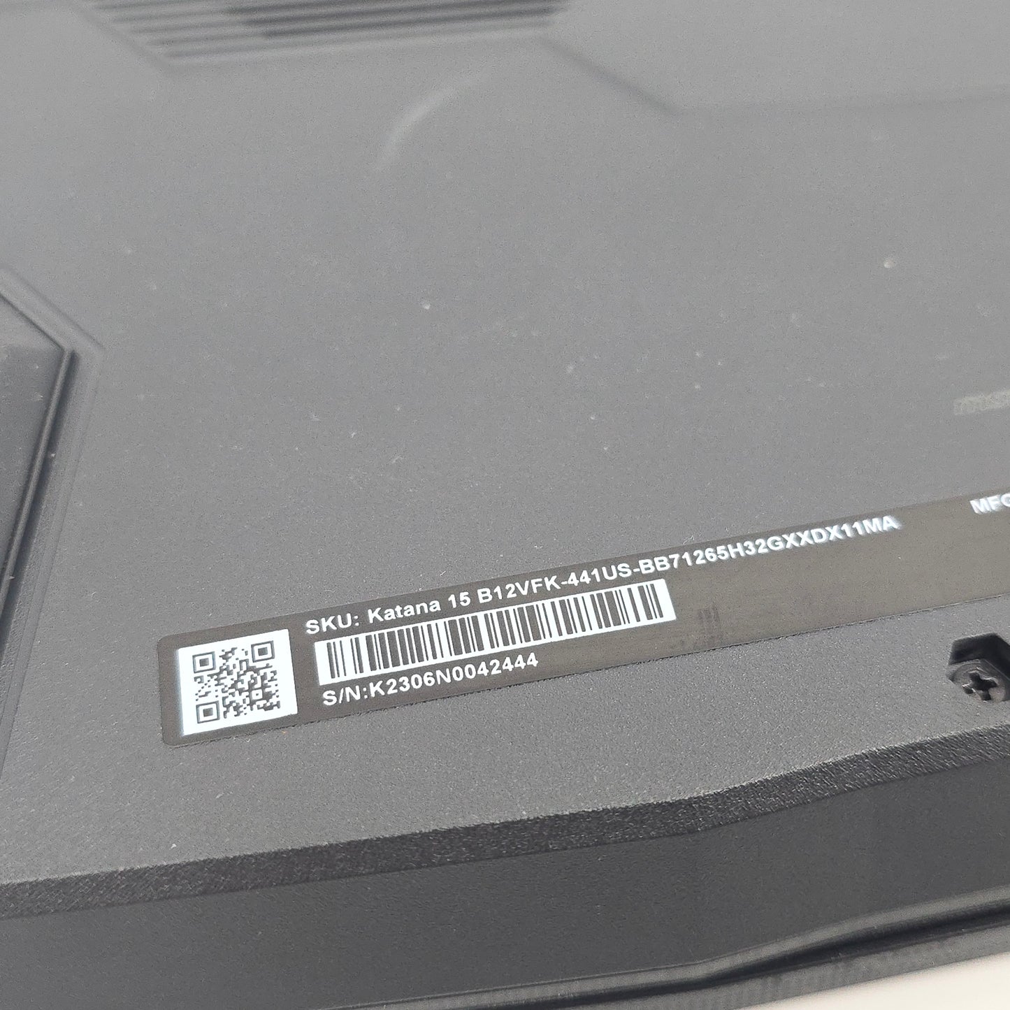 MSI KATANA 15 Gaming Laptop, RTX 4060, Intel i7-12650H, 32GB DDR5, FHD 144Hz 15.6" Screen