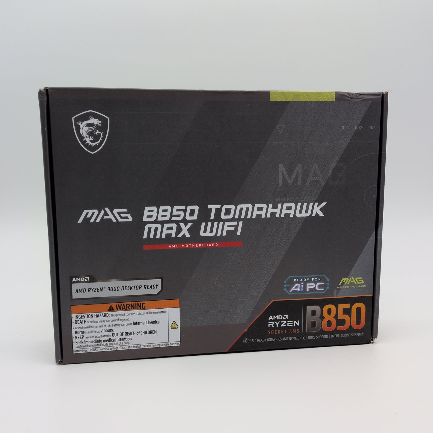 MSI MAG B850 Tomahawk Max WiFi, AMD Socket AM5 Gaming Motherboard DDR5