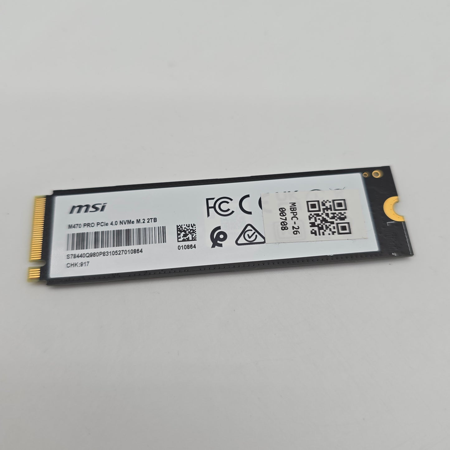 MSI Spatium M470 Pro 2TB, M.2 PCIe NVMe Gen4 SSD Storage