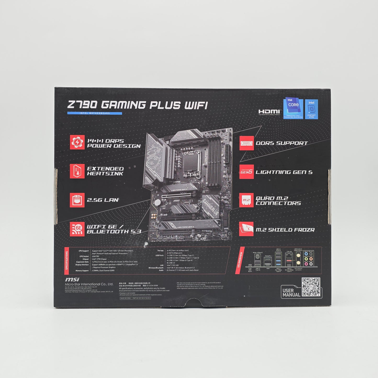 MSI Z790 Gaming Plus WiFi Desktop Gaming Motherboard, Intel Core i9-14900K Gaming Processor Combo