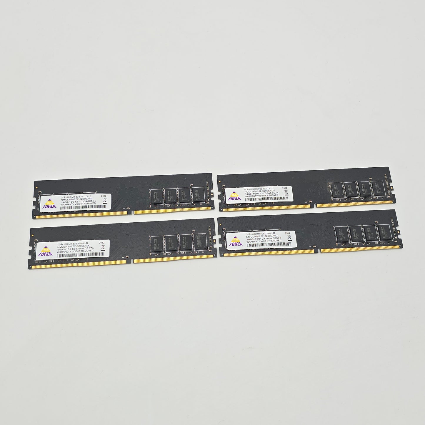 Neo Forza 32GB DDR4, 3200MHz, CL22, Desktop Gaming Memory UDIMM RAM (4x8GB)