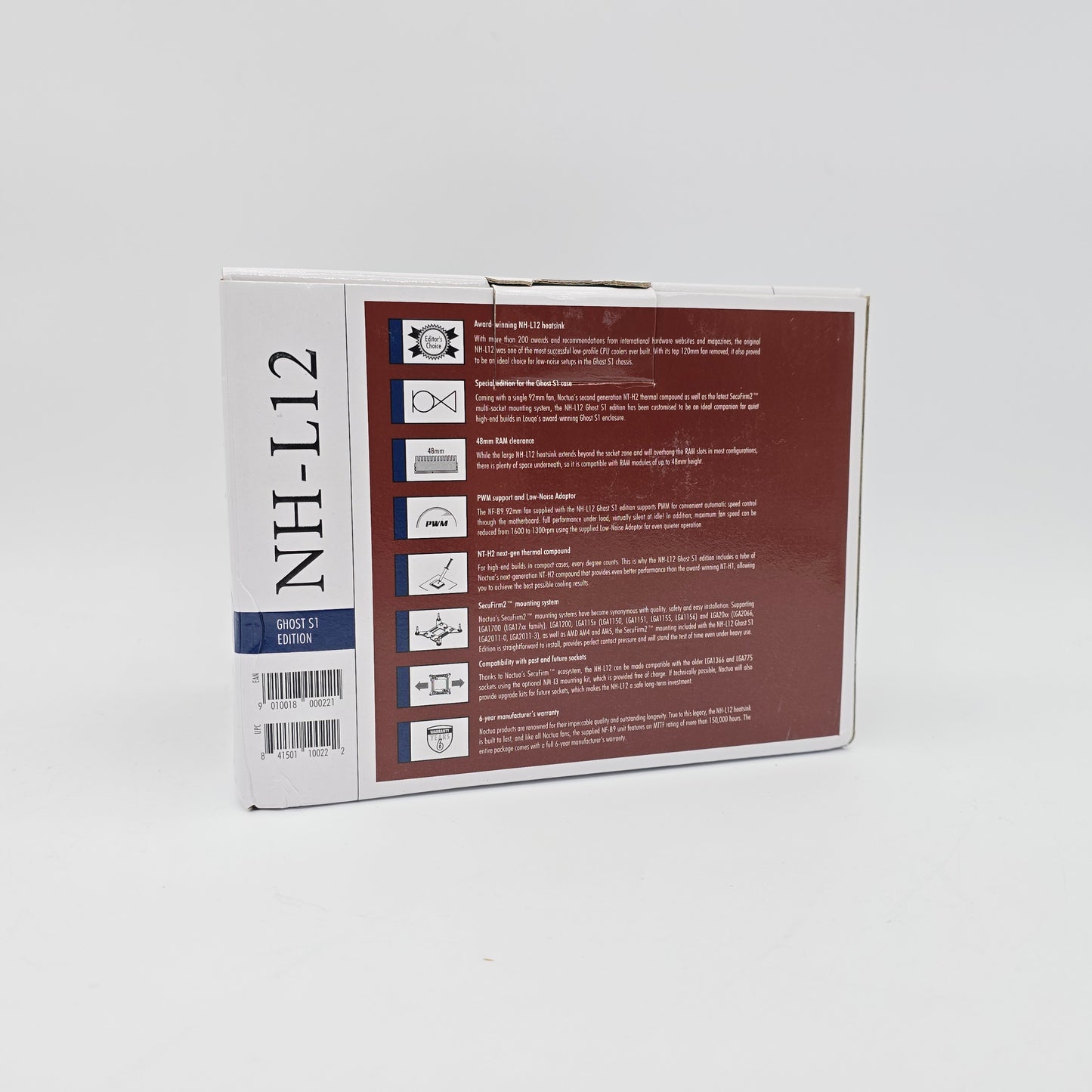 Noctua NH-L12 S1 Ghost Edition, Premium Low Profile CPU Cooler with Quiet 92mm PWM Fan