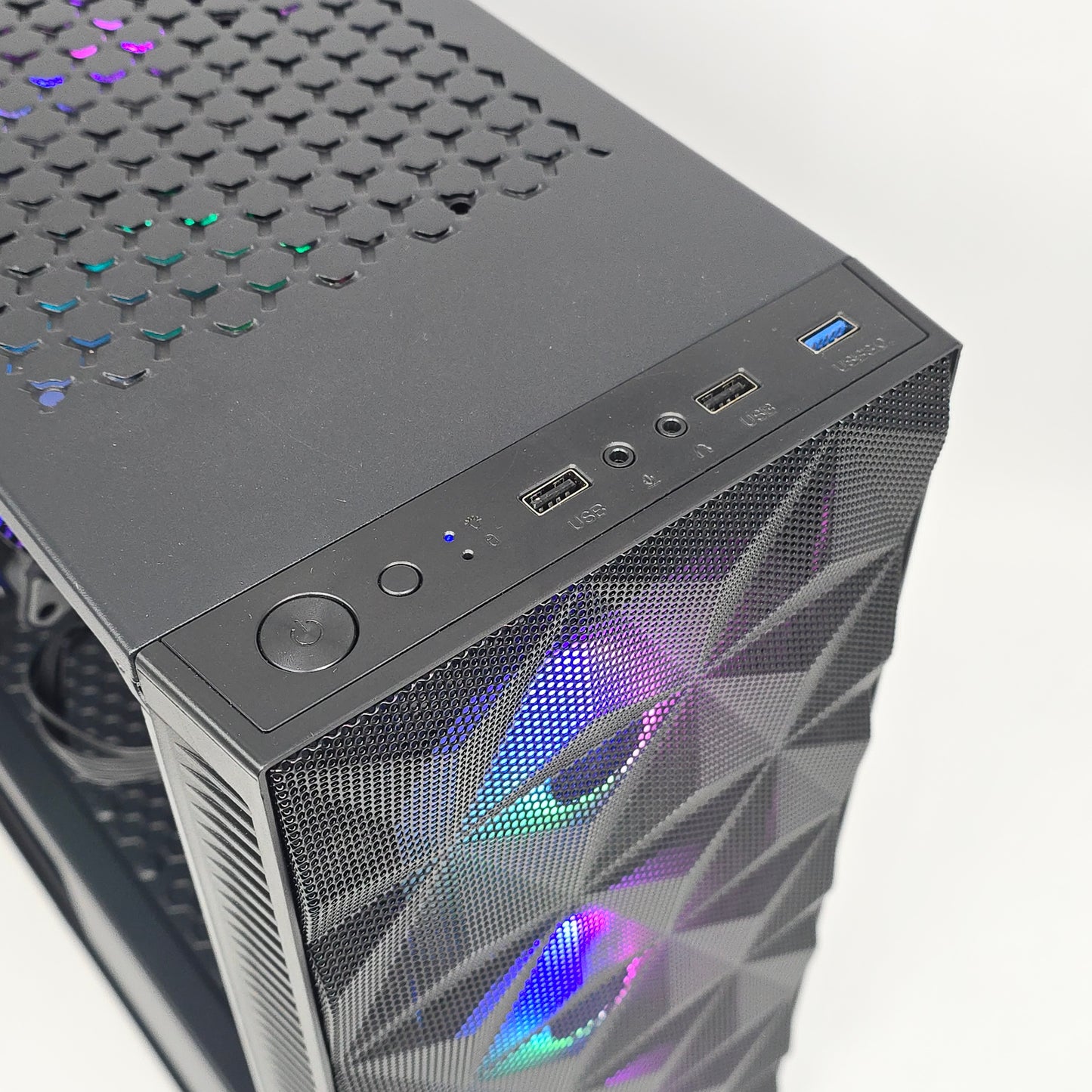 RTX 3060 12GB, Ryzen 5 5600G, 16GB DDR4, 500GB NVMe, Custom Black RGB Gaming PC