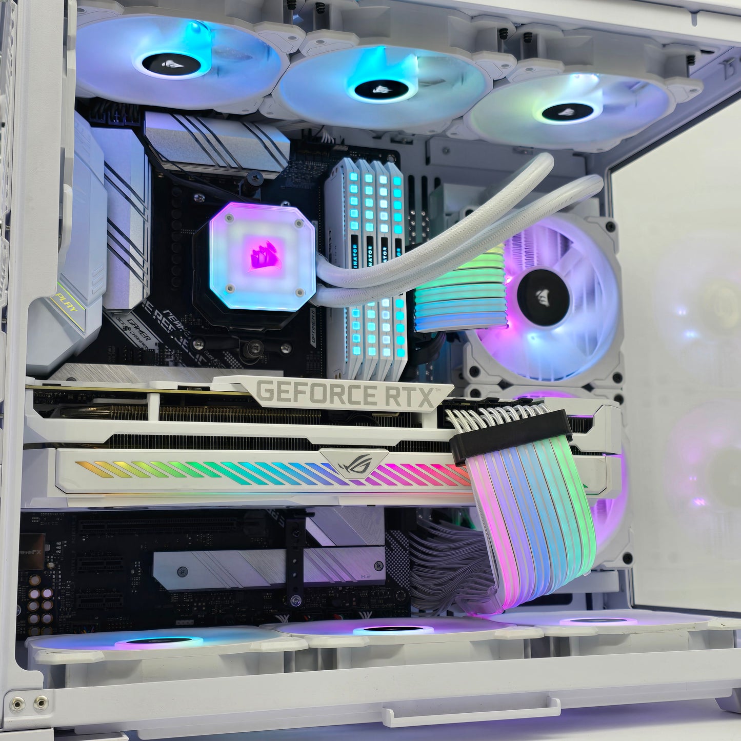 RTX 3080 ROG STRIX, Ryzen 7 5800X, 32GB Dominator Platinum, 1.5TB, Custom White Gaming PC