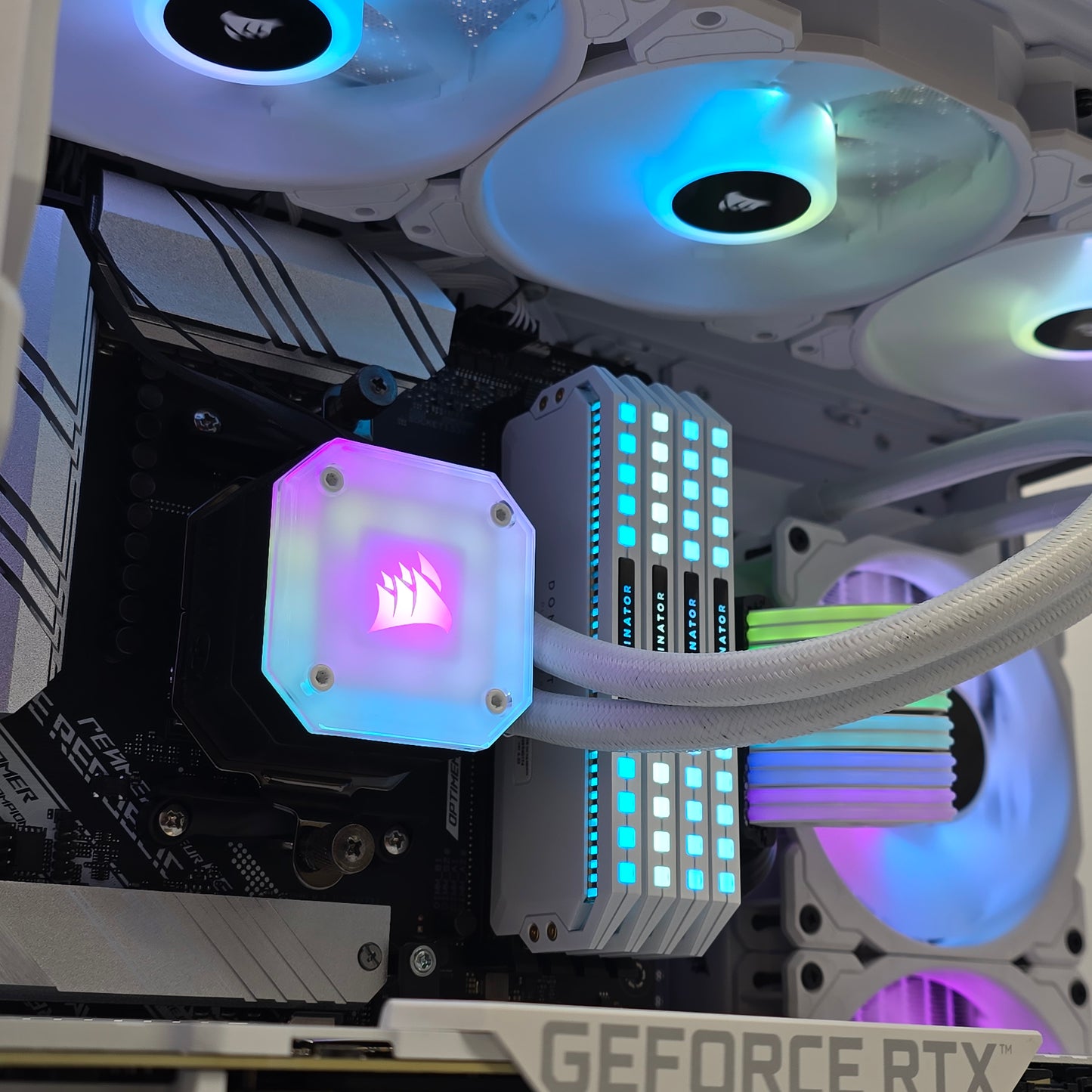 RTX 3080 ROG STRIX, Ryzen 7 5800X, 32GB Dominator Platinum, 1.5TB, Custom White Gaming PC