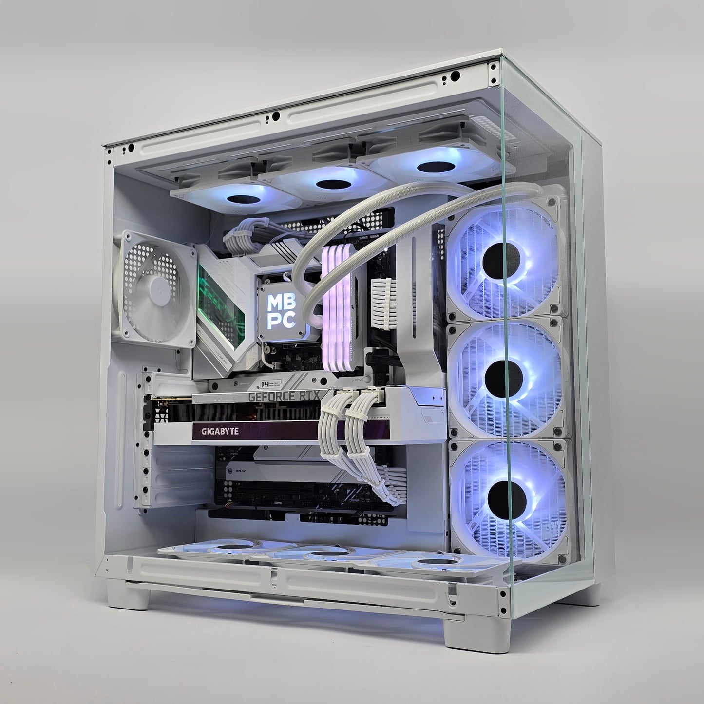 RTX 3090, Intel i9-13900K, 64GB DDR4, 2TB NVMe, Custom Liquid Cooled White Gaming PC