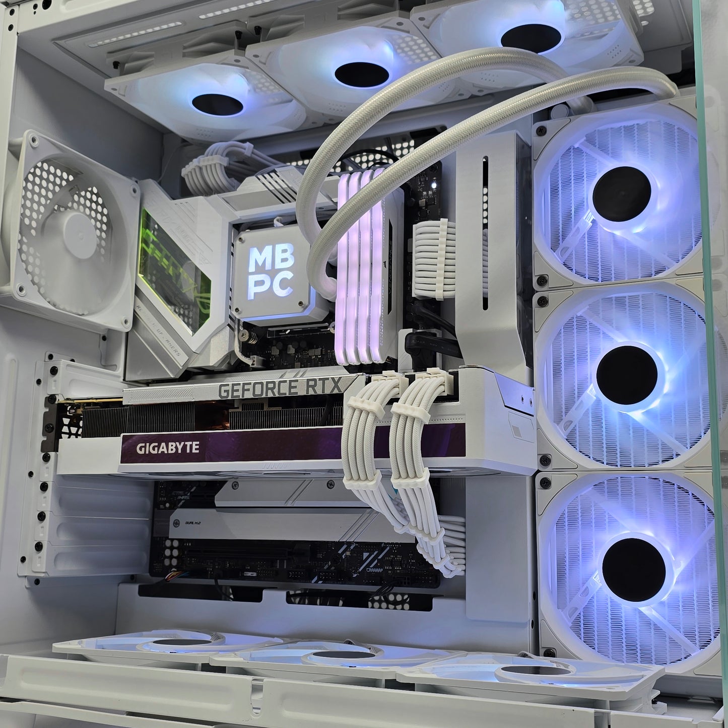 RTX 3090, Intel i9-13900K, 64GB DDR4, 2TB NVMe, Custom Liquid Cooled White Gaming PC