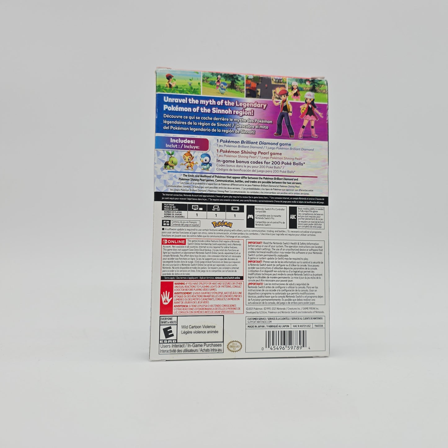 Pokemon Double Pack for Nintendo Switch, Brilliant Diamond + Shining Pearl, Brand New Sealed