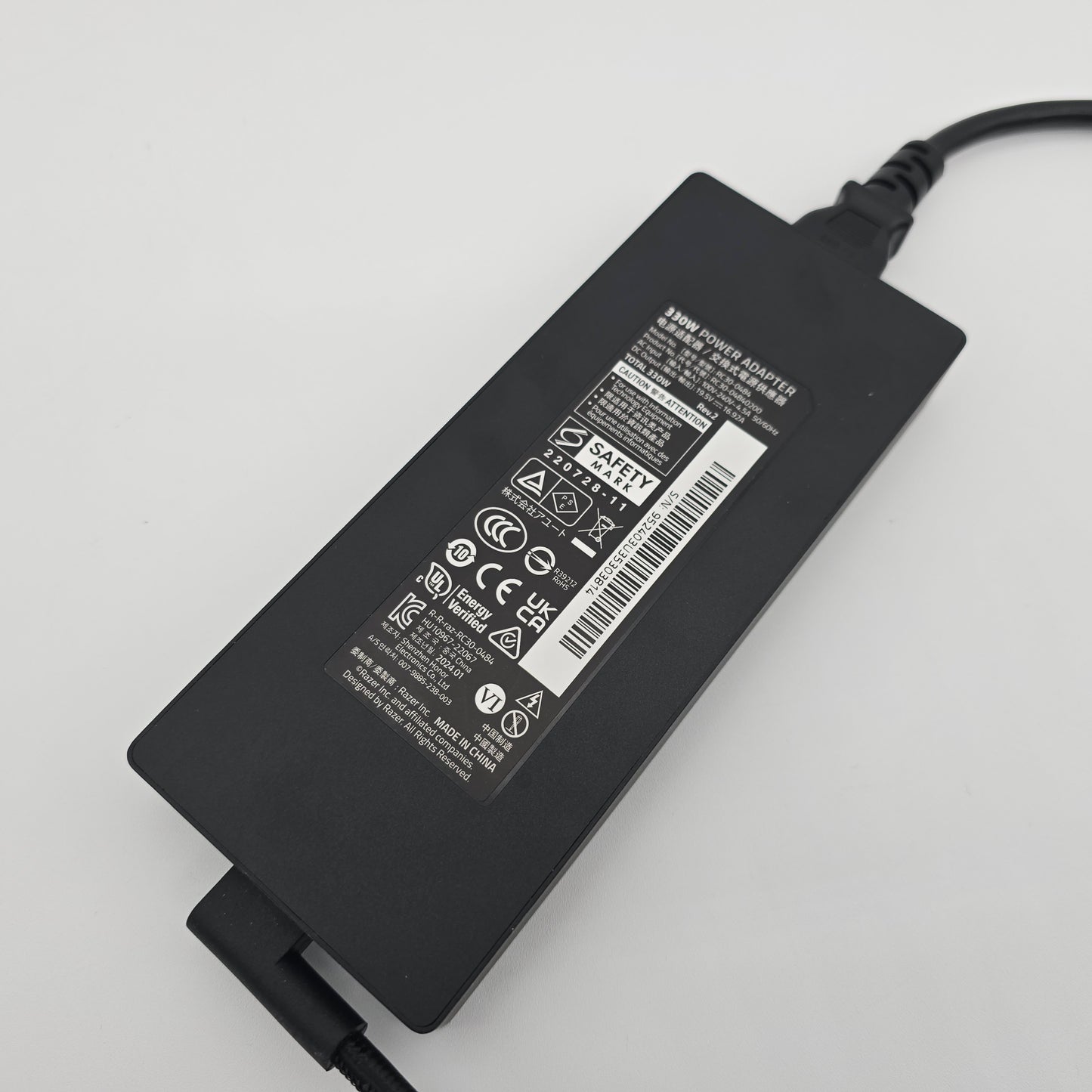 Razer 330W GaN Laptop Charger/Power Adapter for Razer Blade 16, 18