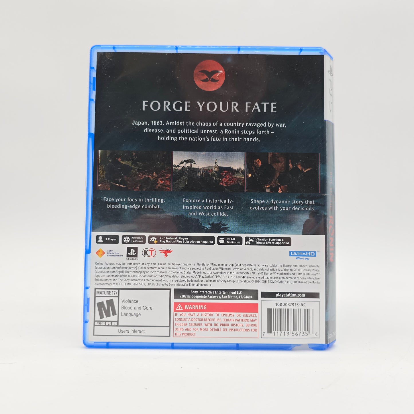 Rise of the Ronin for Playstation 5, Sony PS5 Disk Edition Complete