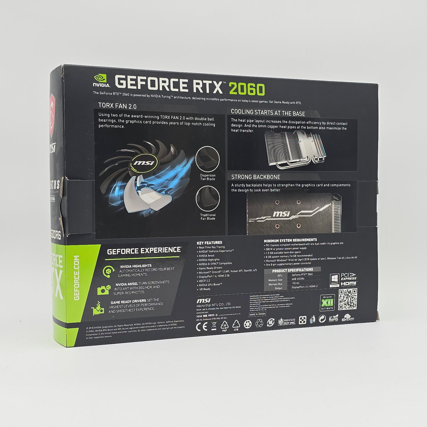 RTX 2060 MSI Ventus GP OC 6GB, NVIDIA Gaming Graphics Card GPU
