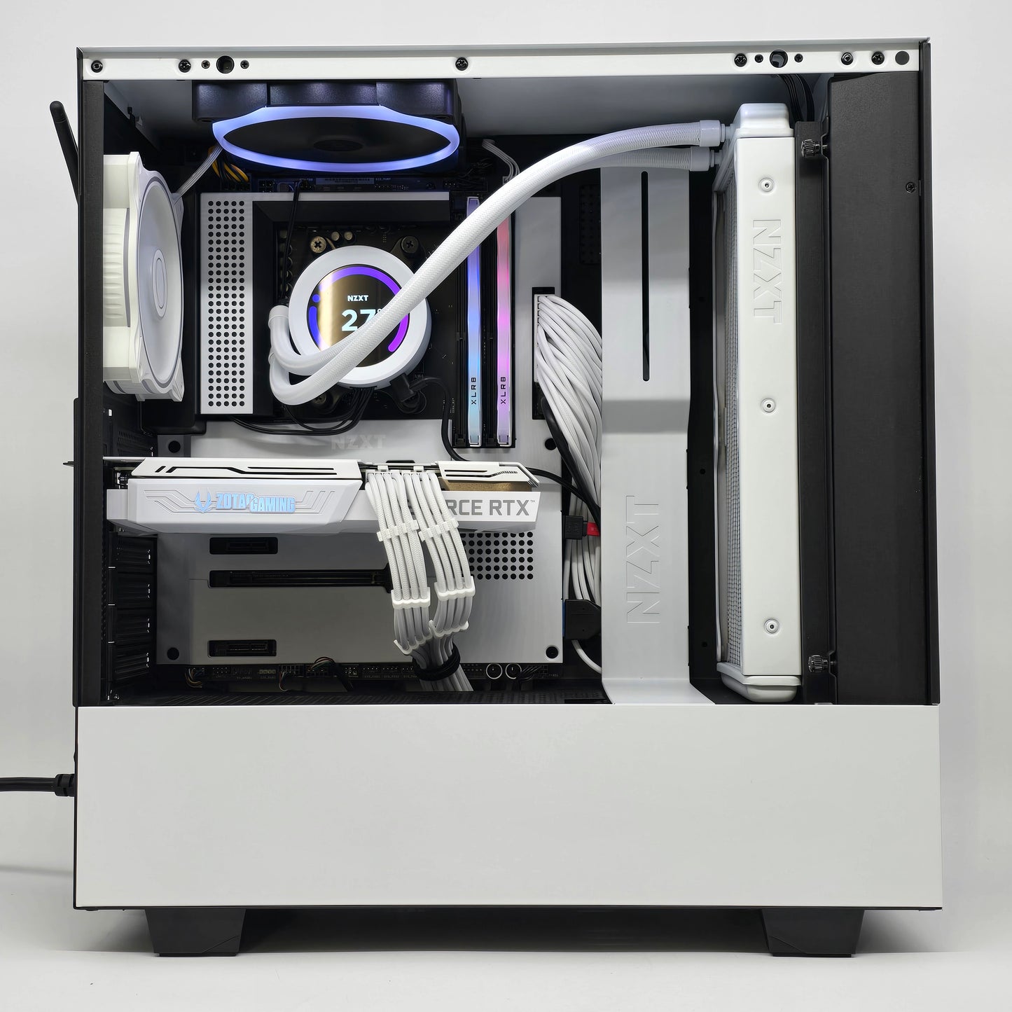 RTX 3070, Ryzen 7 5700X3D, 32GB RAM, Kraken LCD, Custom White Gaming PC