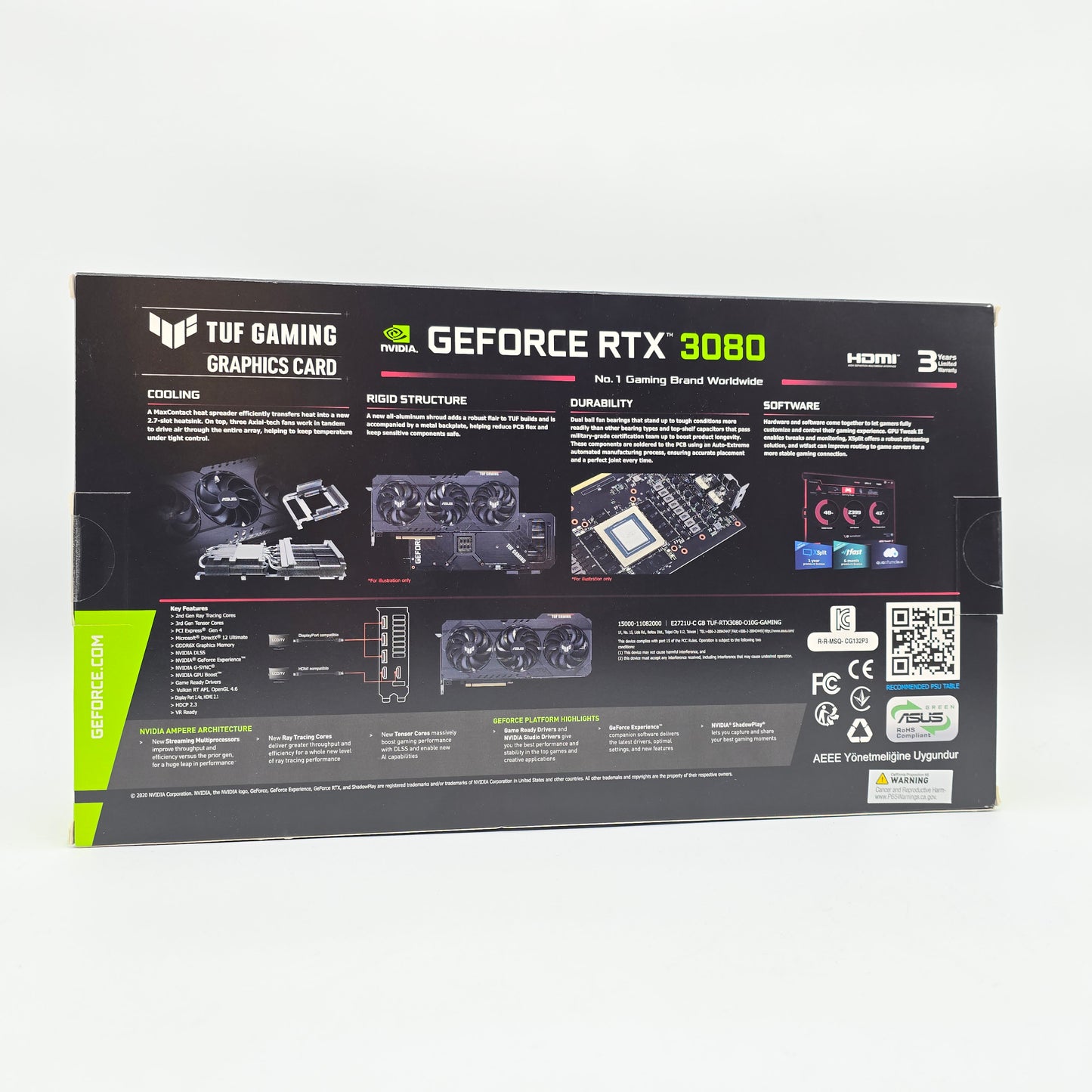 RTX 3080 ASUS TUF OC 10GB, NVIDIA Gaming Graphics Card GPU