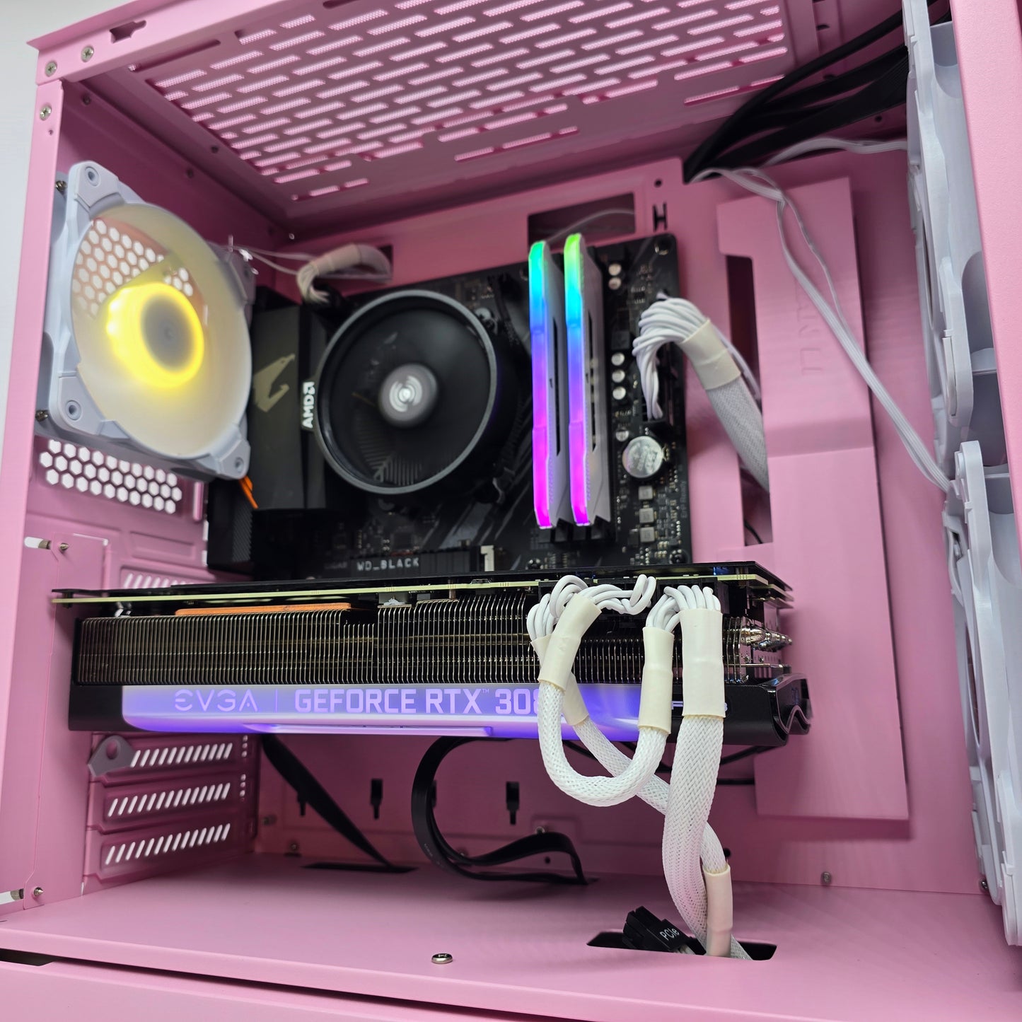 RTX 3080, Ryzen 5600, 32GB RAM, 1TB NVMe, Custom Pink Gaming PC
