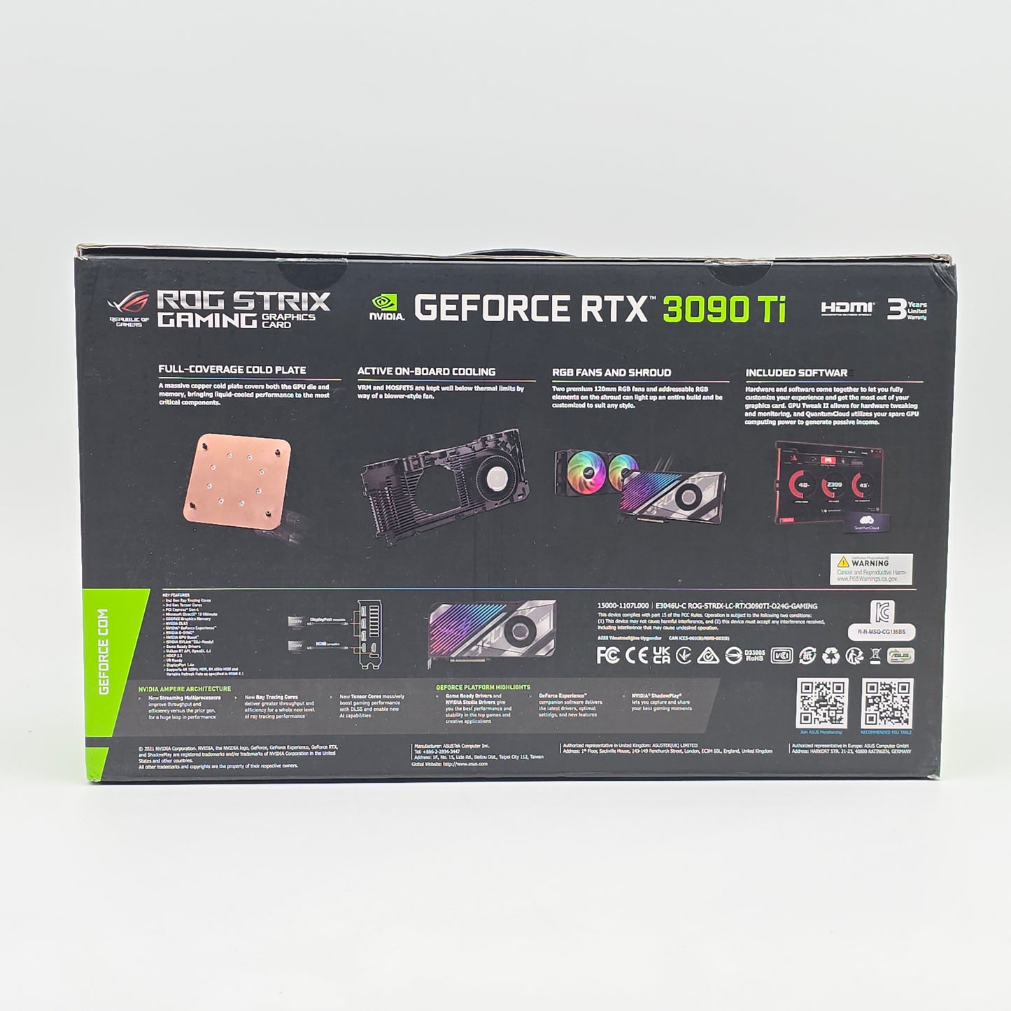 RTX 3090 Ti ASUS ROG STRIX OC LC 24GB AIO, NVIDIA Gaming Graphics Card GPU