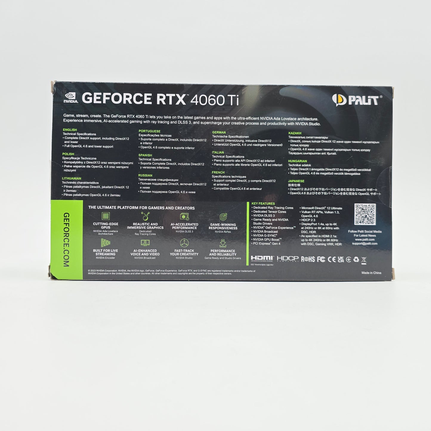 RTX 4060 Ti Palit StormX OC 8GB, NVIDIA Gaming Graphics Card GPU