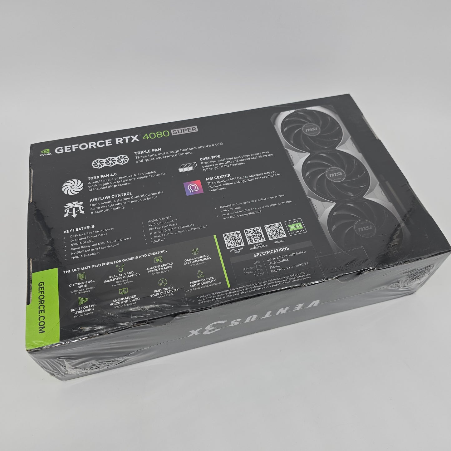 RTX 4080 Super MSI Ventus 3x OC 16GB, NVIDIA Gaming Graphics Card GPU, New Sealed