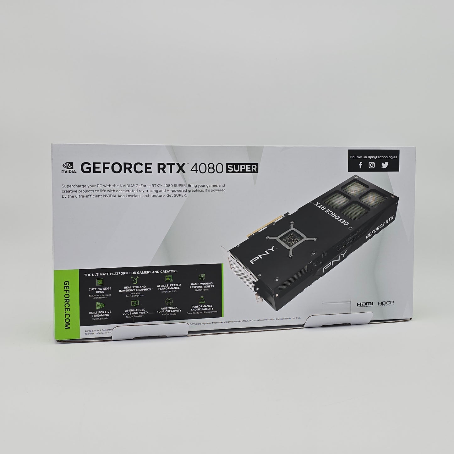 RTX 4080 Super PNY Black 16GB, NVIDIA Gaming Graphics Card GPU