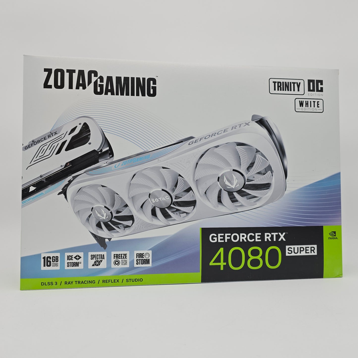 RTX 4080 Super Zotac Trinity OC White 16GB, NVIDIA Gaming Graphics Card GPU