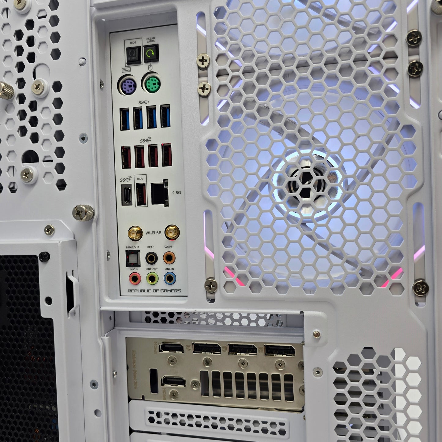 RTX 4090 STRIX, Intel i9-14900KS, 8TB NVMe, 48GB 7200MHz RAM, MAXIMUS APEX Custom White Gaming PC