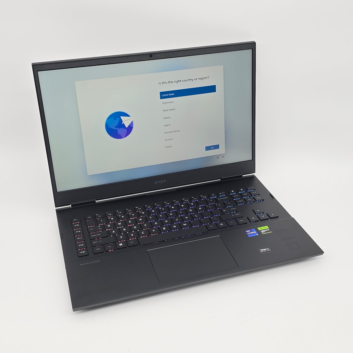 Laptop on a white background