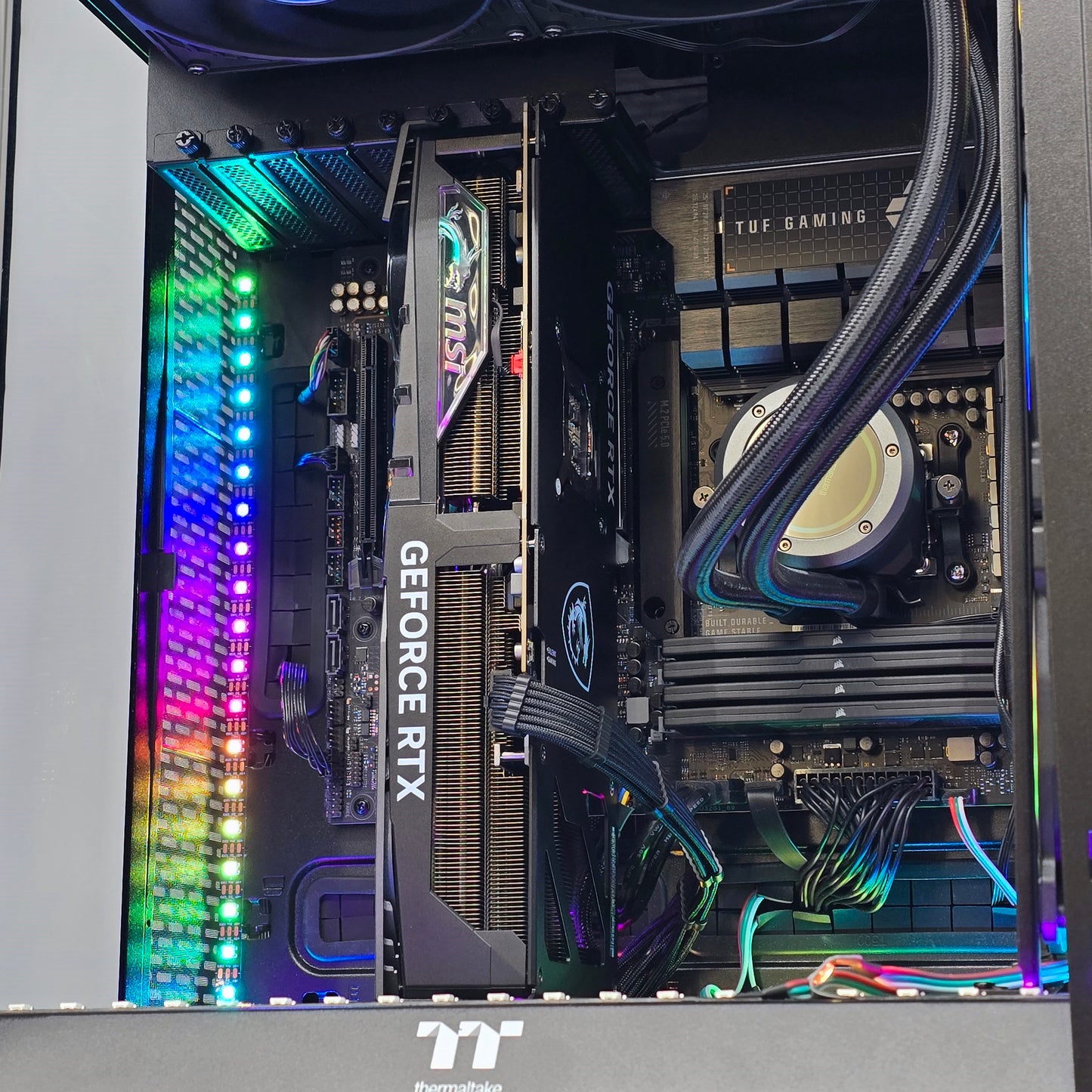 RTX 4090, Ryzen 7900X, 128GB DDR5, Thermaltake Tower Custom Liquid Cooled Gaming PC