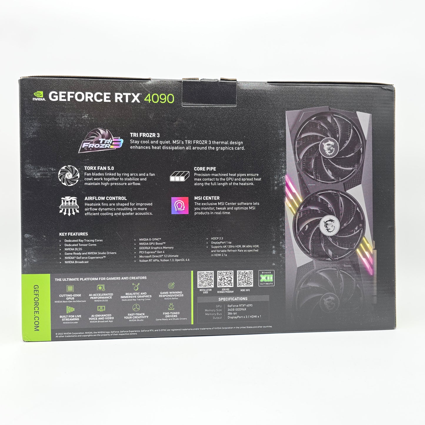 RTX 4090 MSI Gaming Trio 24GB, NVIDIA Gaming Graphics Card GPU