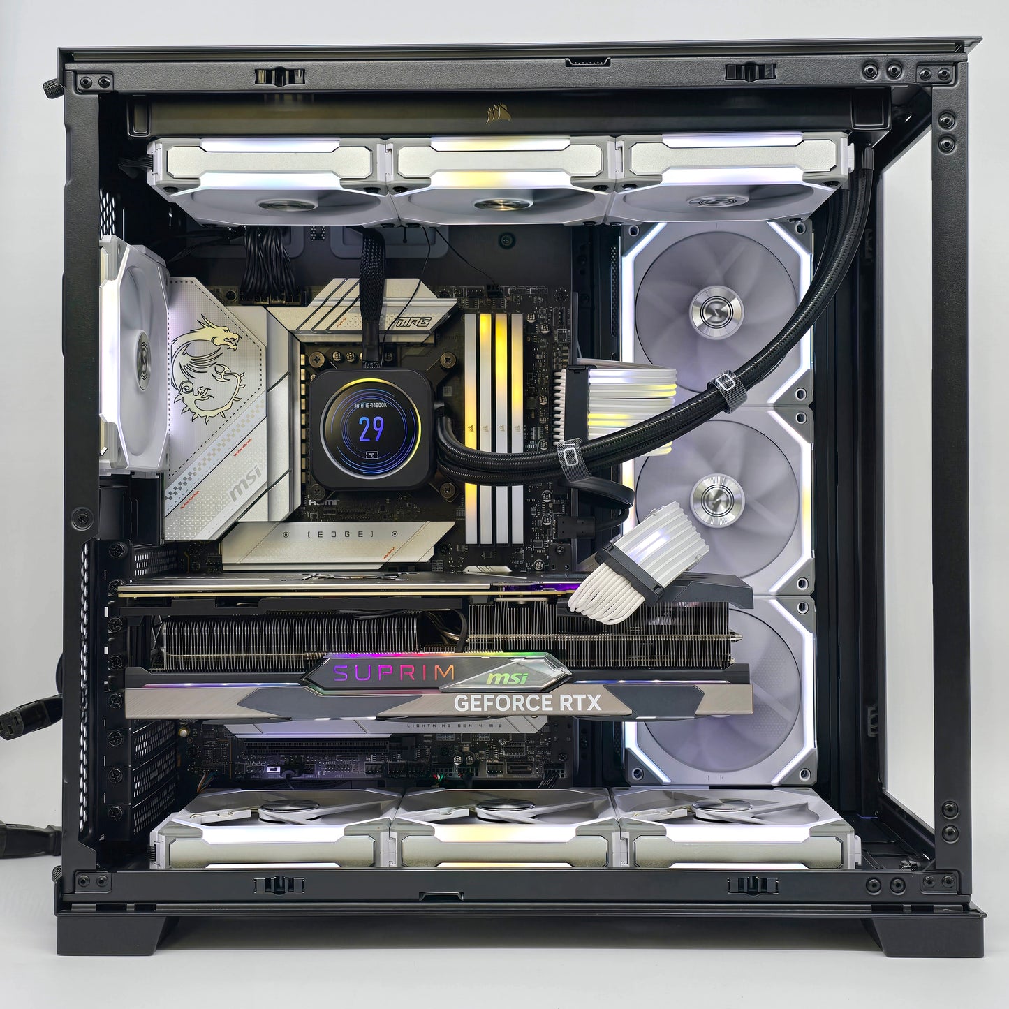 RTX 4090 SUPRIM X, i9-14900K, 128GB DDR5, 4TB NVMe, 1600W, Custom Liquid Cooled Gaming PC