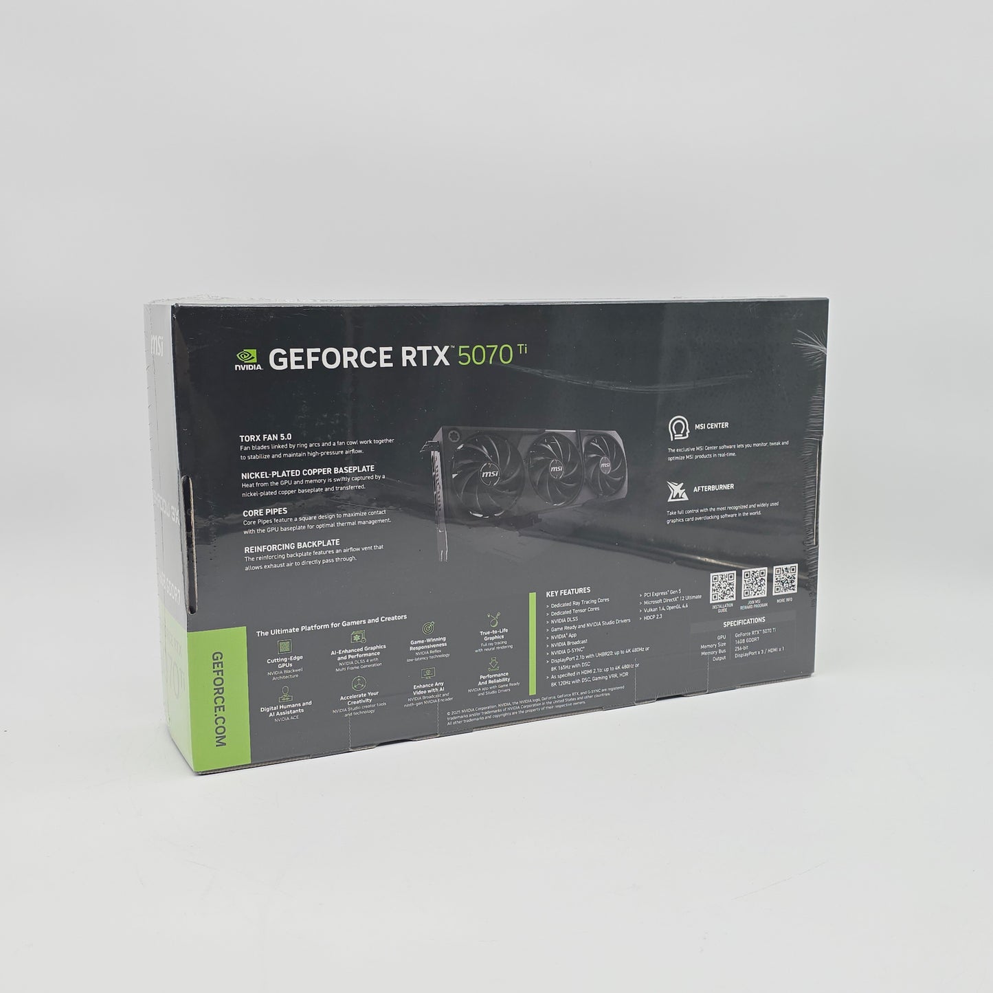 RTX 5070 Ti MSI Shadow 3x OC 16GB, NVIDIA Gaming Graphics Card GPU