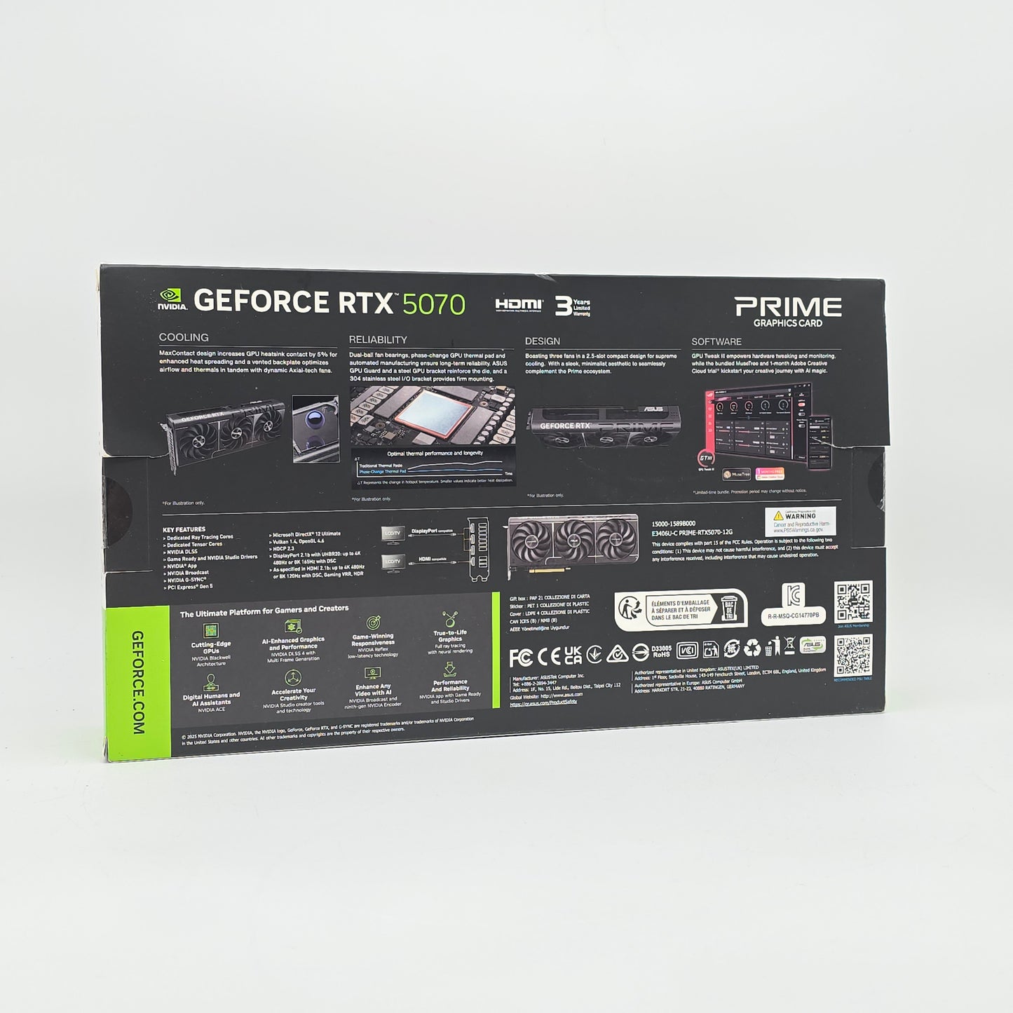 RTX 5070 ASUS PRIME 12GB, NVIDIA Gaming Graphics Card GPU
