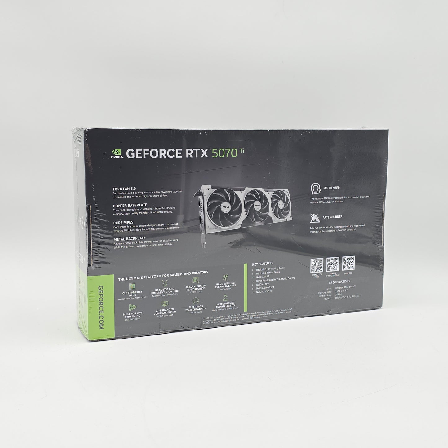 RTX 5070 Ti MSI Ventus 3x OC 16GB, NVIDIA Gaming Graphics Card GPU, 5070Ti