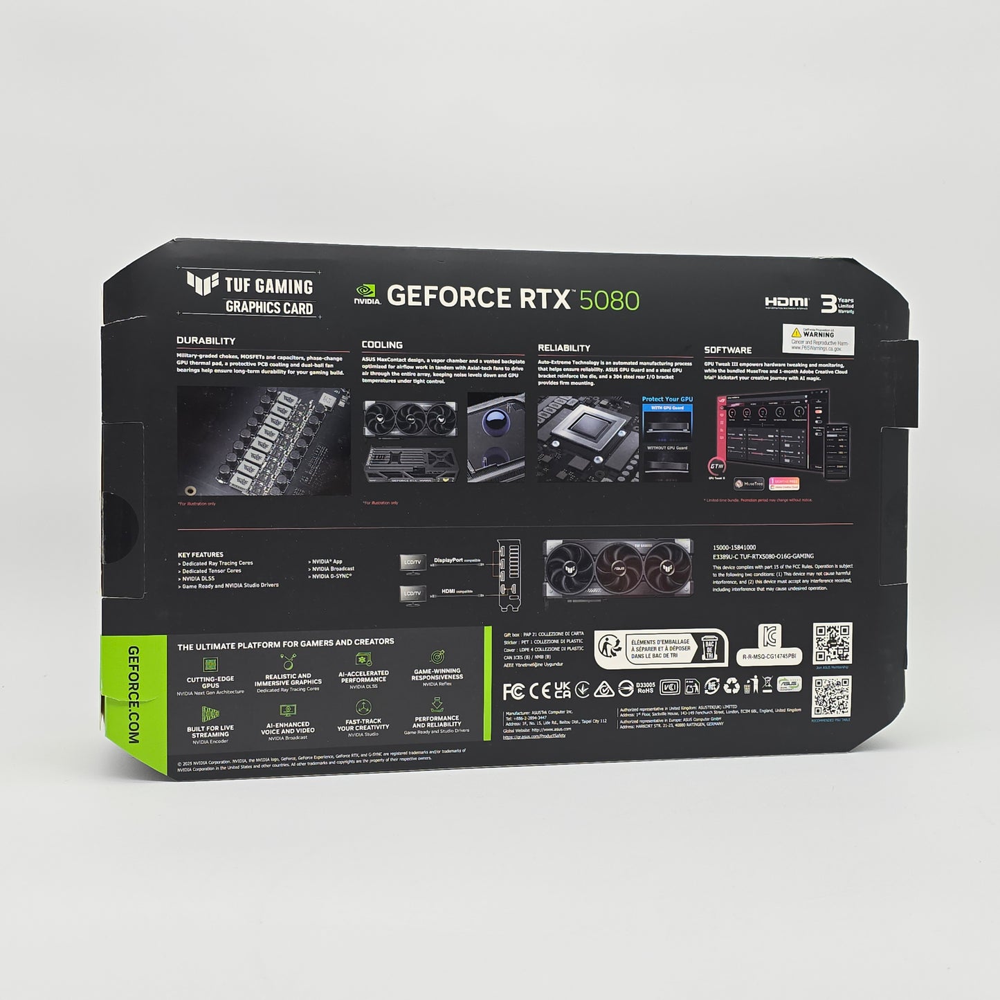 RTX 5080 ASUS TUF OC 16GB, NVIDIA Gaming Graphics Card GPU