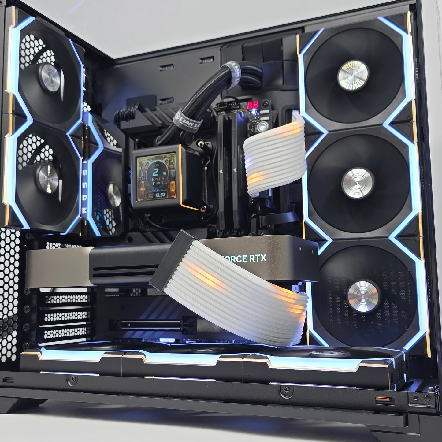 RTX 5080, Ryzen 9800X3D, 64GB DDR5, Custom LCD Liquid Cooled Gaming PC
