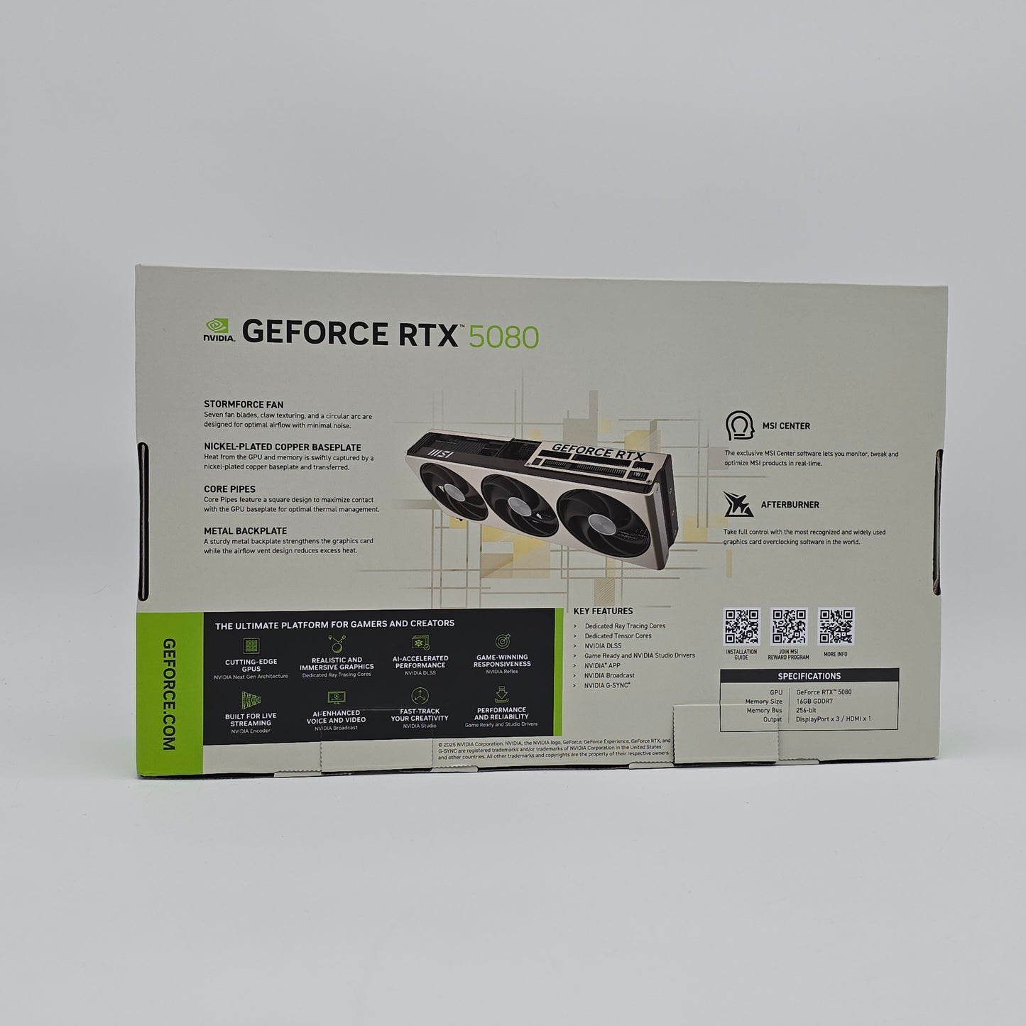 RTX 5080 MSI Inspire 3x OC 16GB, NVIDIA Gaming Graphics Card GPU
