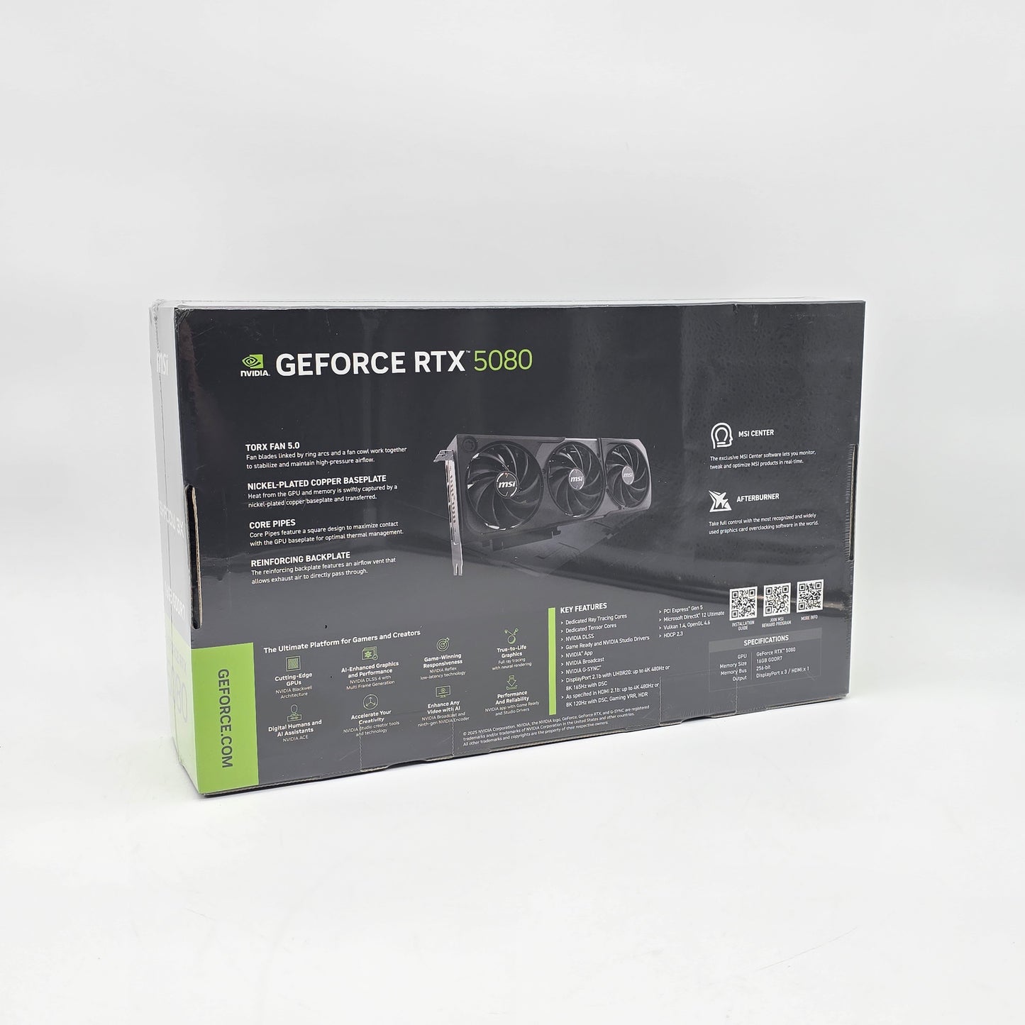 RTX 5080 MSI Shadow 3x OC 16GB, NVIDIA Gaming Graphics Card GPU