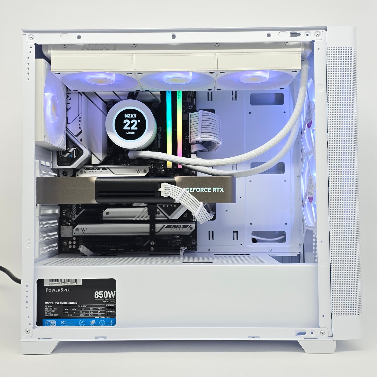 RTX 5080, Intel Core i9-14900K, 32GB DDR5, 2TB NVMe, White Liquid Cooled Gaming PC