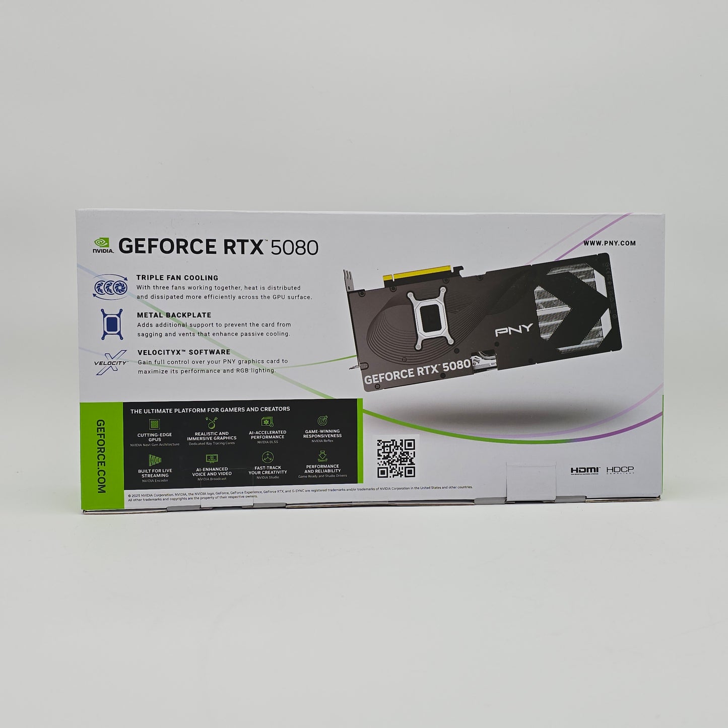 RTX 5080 PNY OC Edition 16GB, NVIDIA Gaming Graphics Card GPU