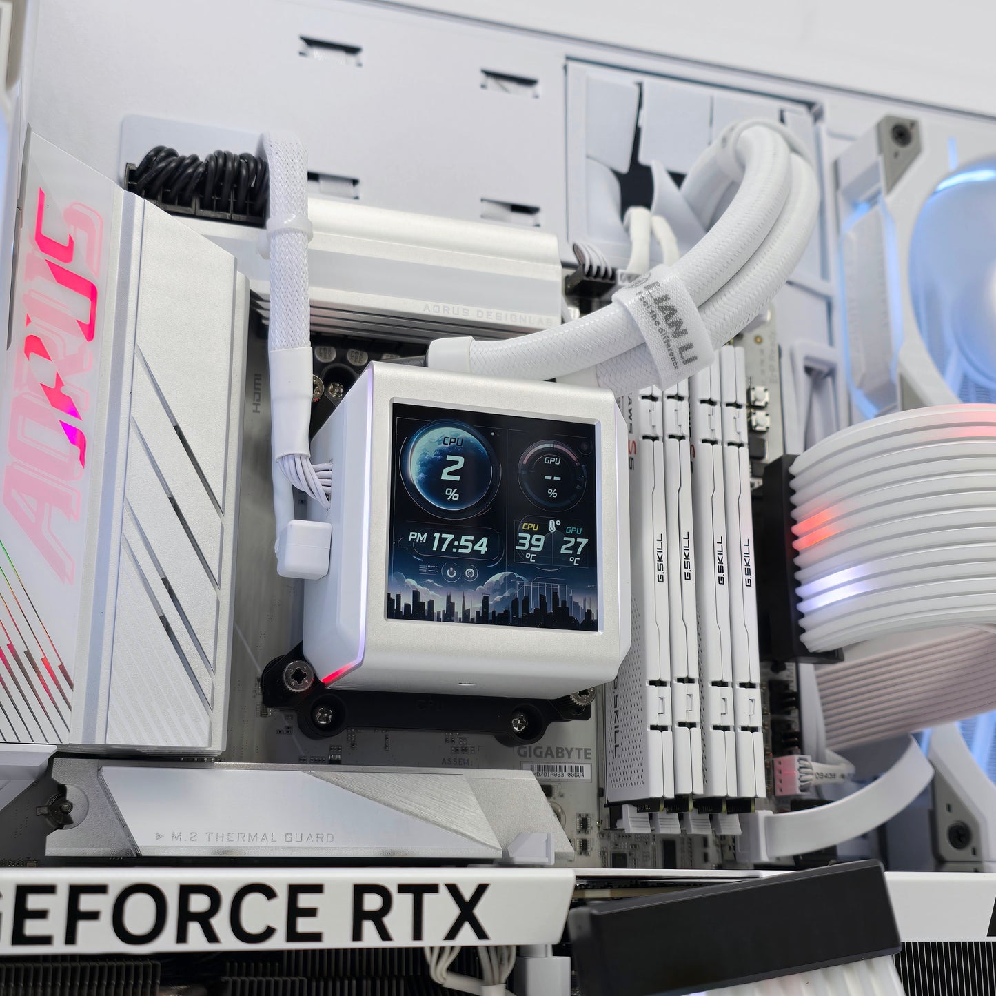 RTX 5080, Ryzen 9800X3D, 64GB DDR5, 4TB NVMe, Custom White Liquid Cooled Gaming PC