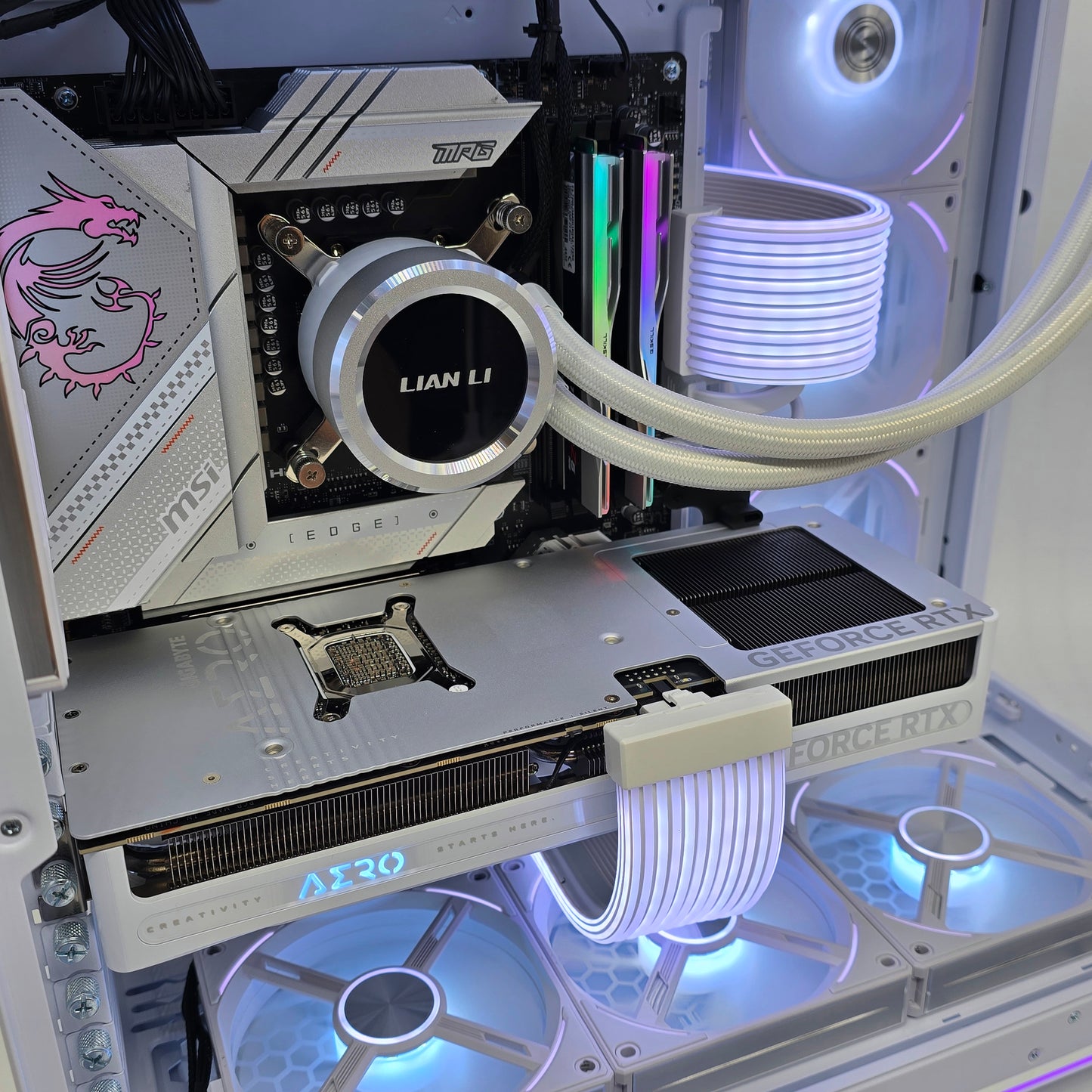 RTX 5080, Intel i9-14900K, 32GB DDR5, 2TB NVMe, Custom White Liquid Cooled Gaming PC