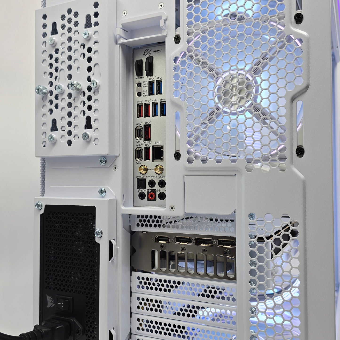 RTX 5080, Intel i9-14900K, 32GB DDR5, 2TB NVMe, Custom White Liquid Cooled Gaming PC