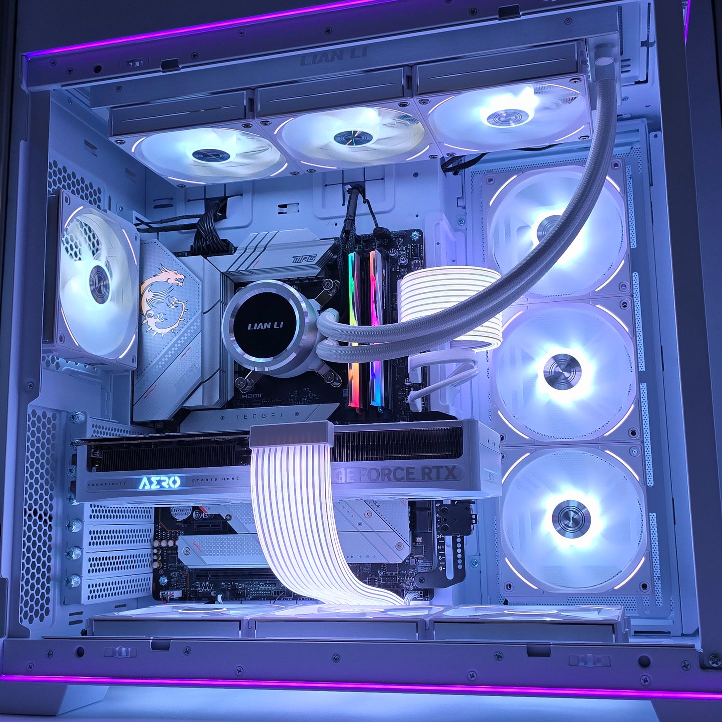 RTX 5080, Intel i9-14900K, 32GB DDR5, 2TB NVMe, Custom White Liquid Cooled Gaming PC